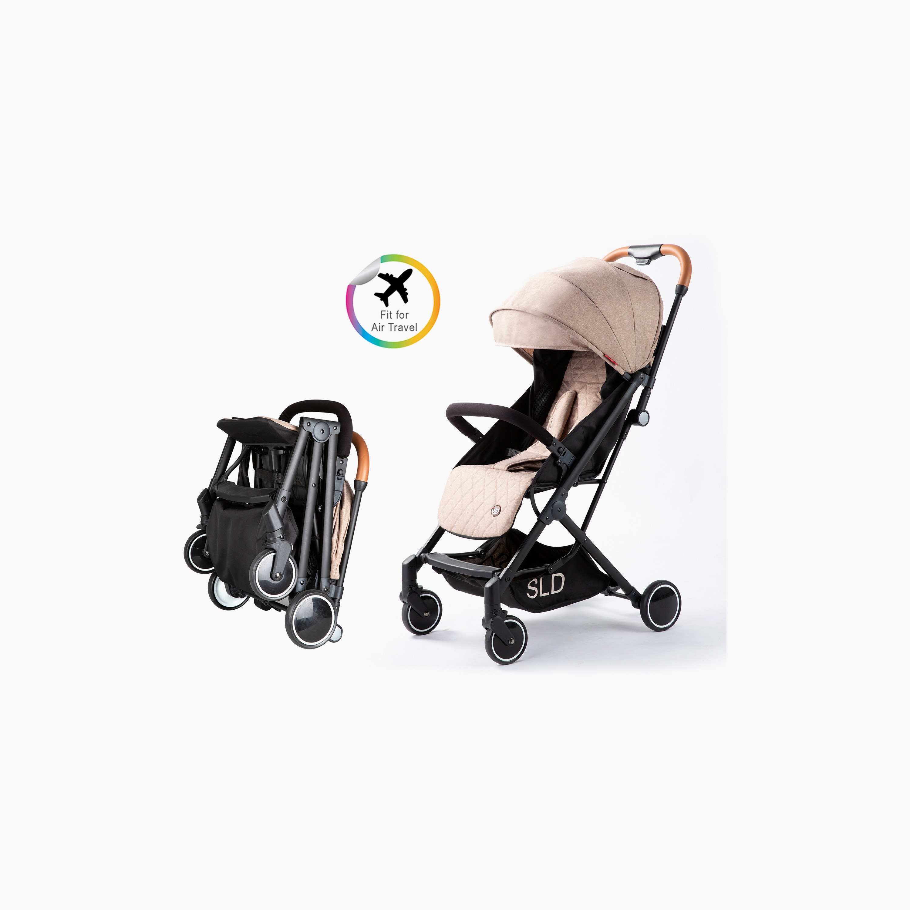 Teknum SLD Travel Lite Stroller with Carry Bag - Khaki-baby-gear-strollersandprams-strollers-image-3