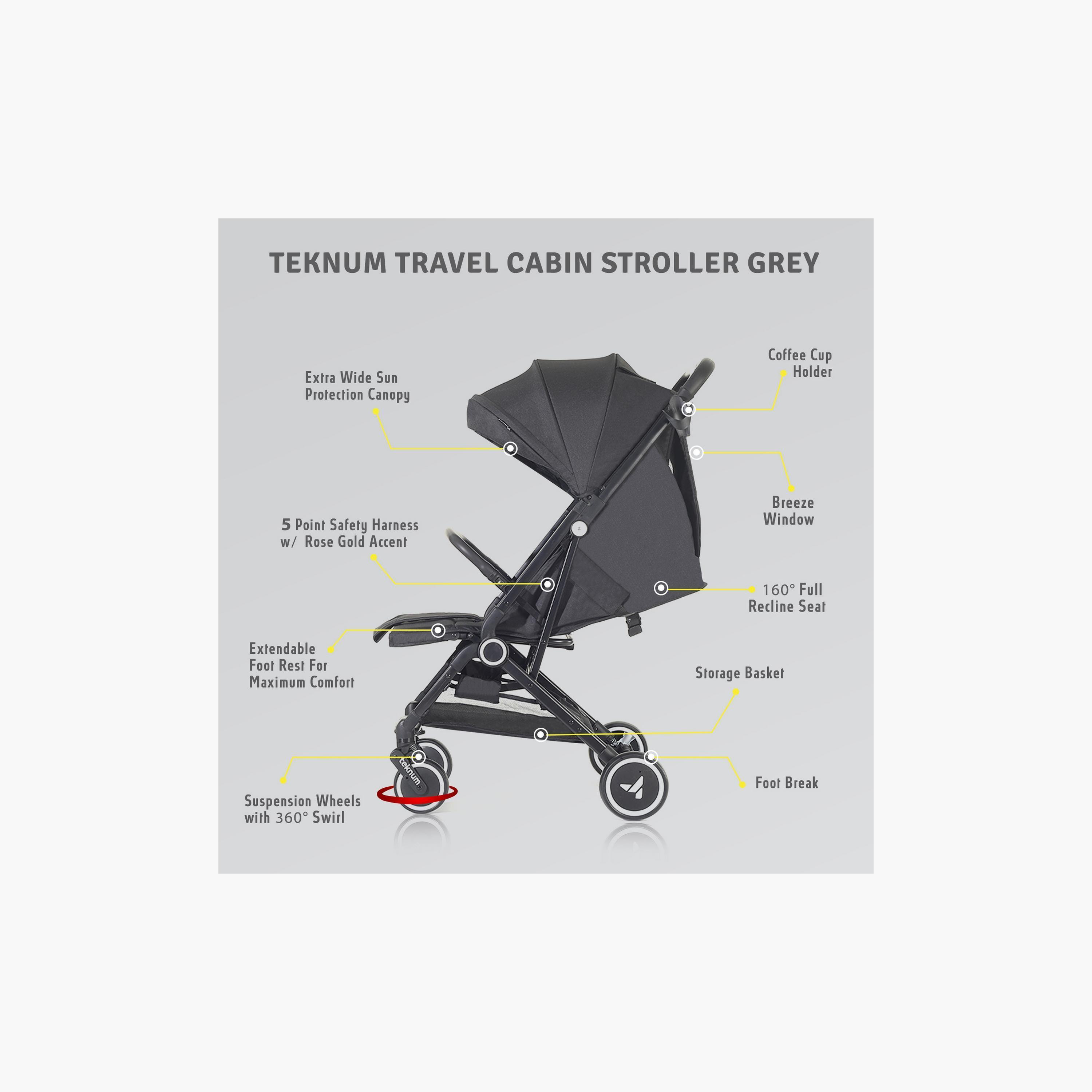 Teknum Travel Cabin Stroller with Coffee Cup Holder-baby-gear-strollersandprams-strollers-image-4