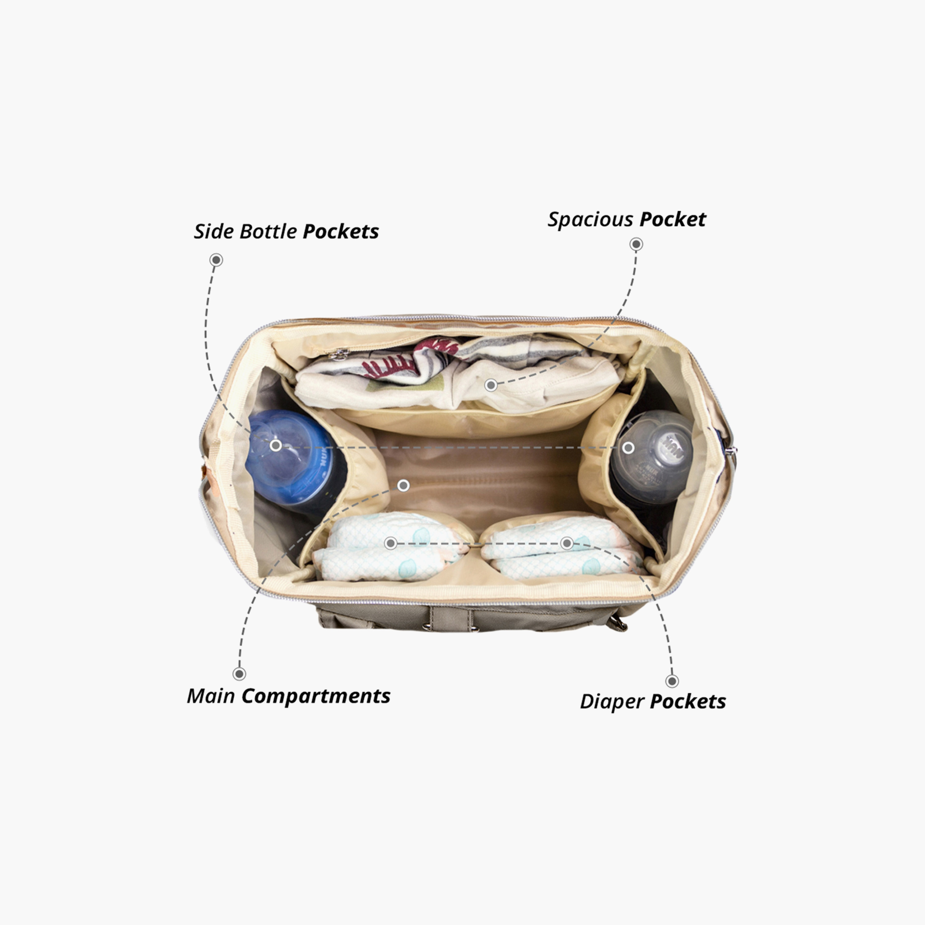 Little Story Ace Diaper Bag, Beige-baby-diapering-diaperbags-image-2