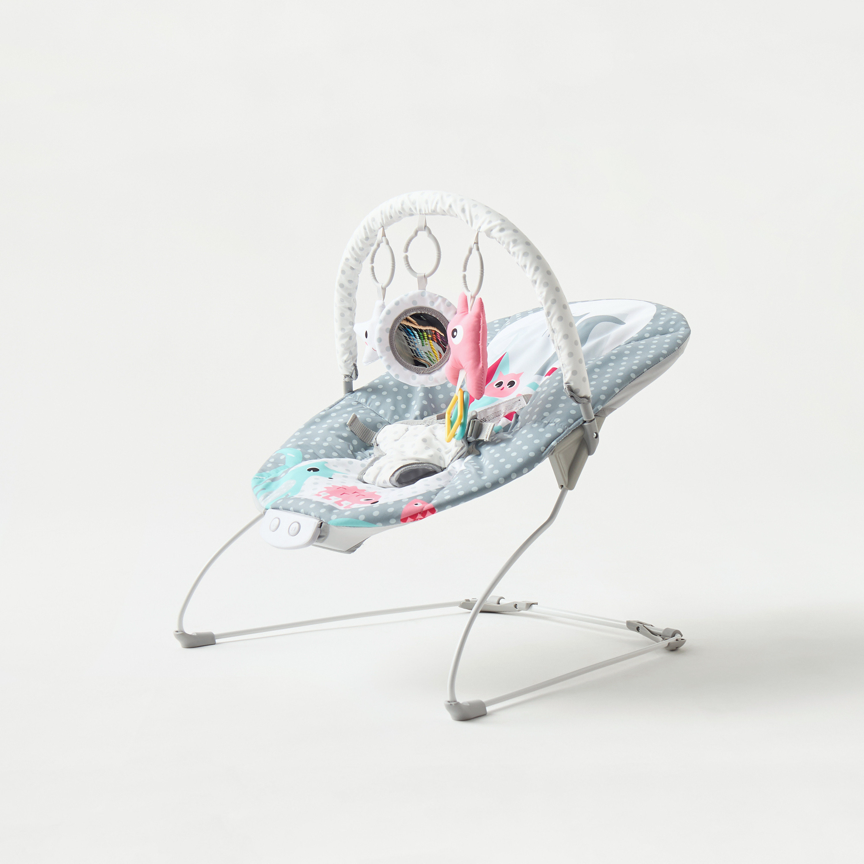 Juniors Amy Printed Bouncer with Detachable Toy Bar-baby-infantactivity-bouncers-image-3