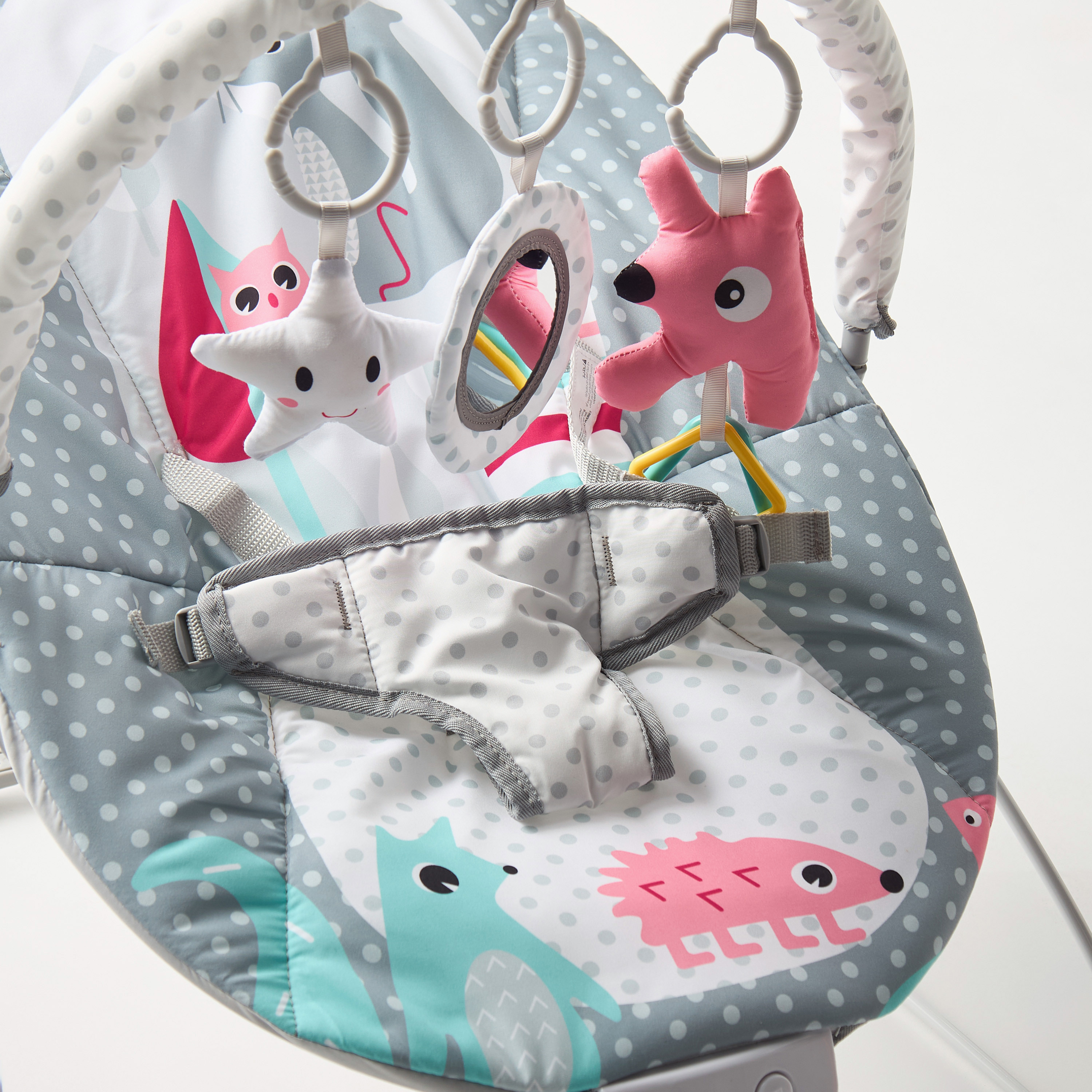 Juniors Amy Printed Bouncer with Detachable Toy Bar-baby-infantactivity-bouncers-image-8