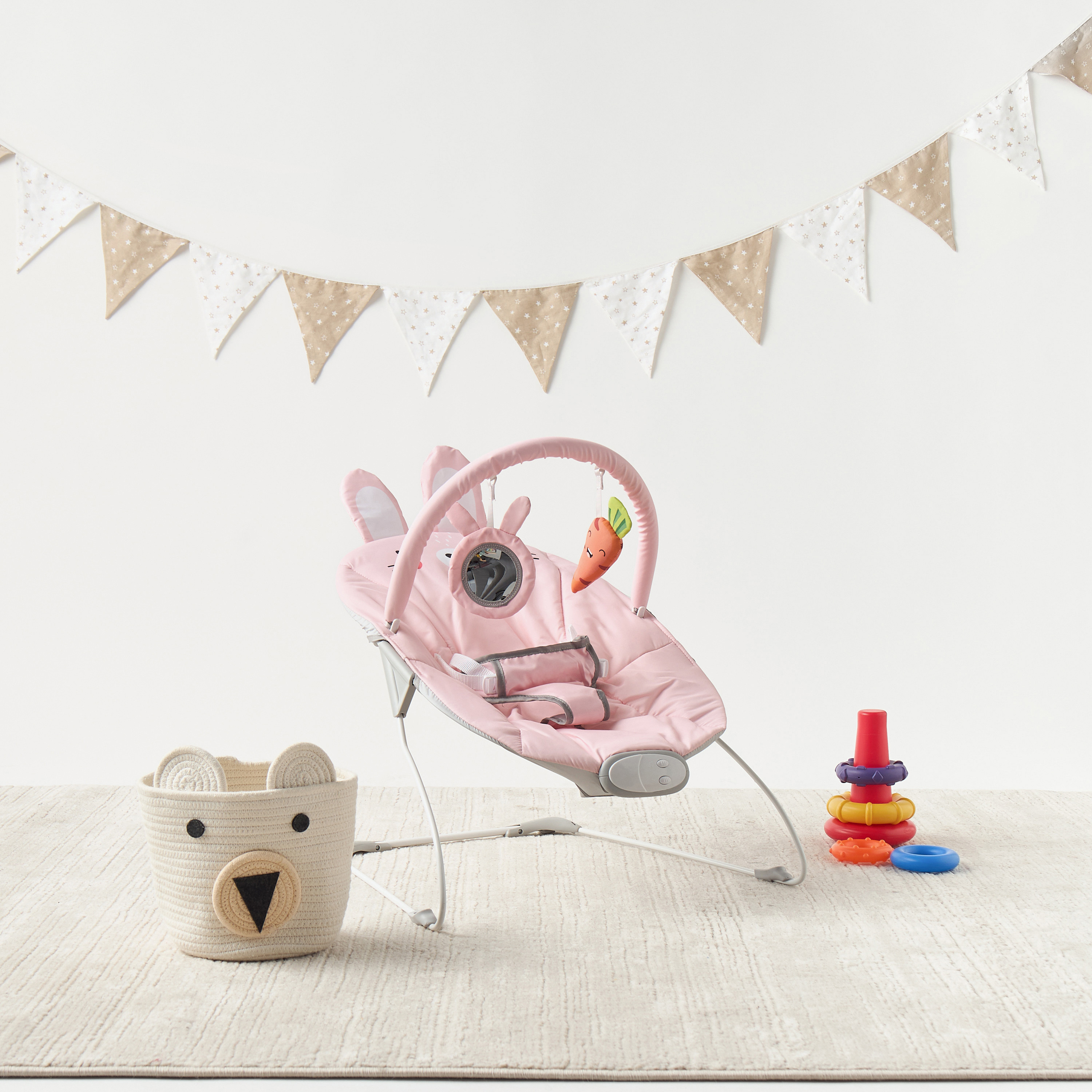Juniors Jace Baby Bouncer with Toy Bar-baby-infantactivity-bouncers-image-1