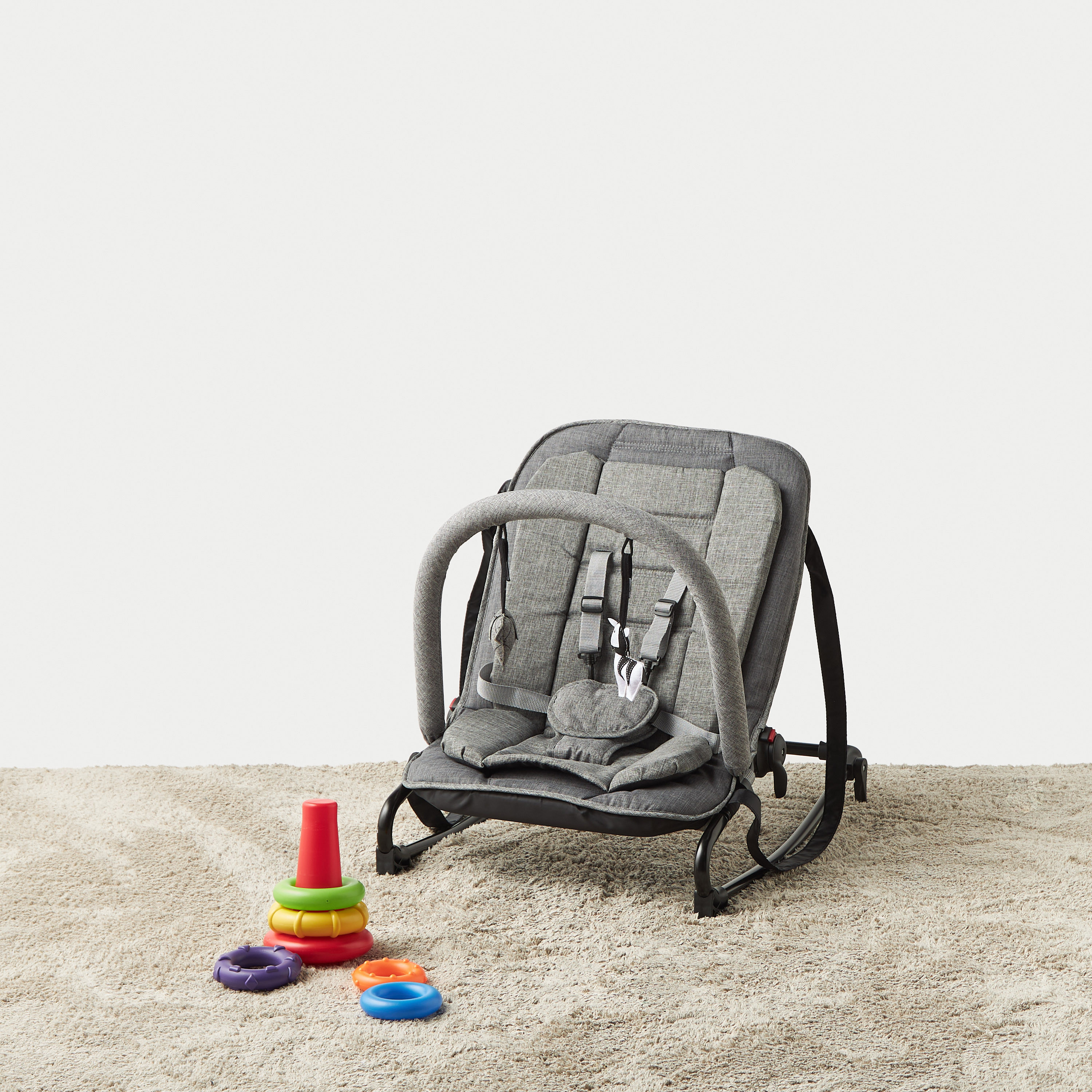 Juniors Solid Baby Rocker with Toy Bar-baby-infantactivity-rockers-image-1