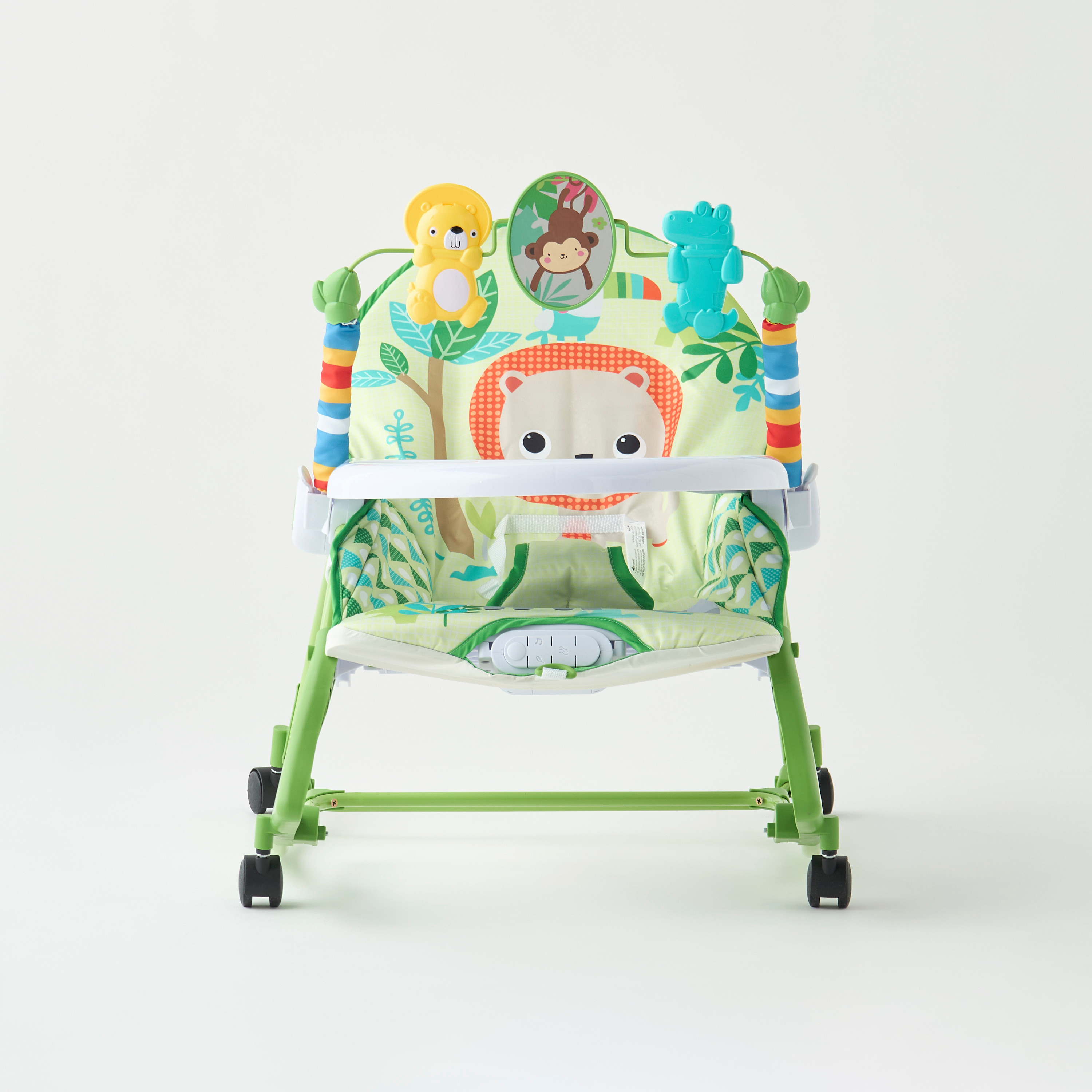 كرسي هزاز موسيقي بطبعات حيوانات من جونيورز-baby-infantactivity-rockers-image-2
