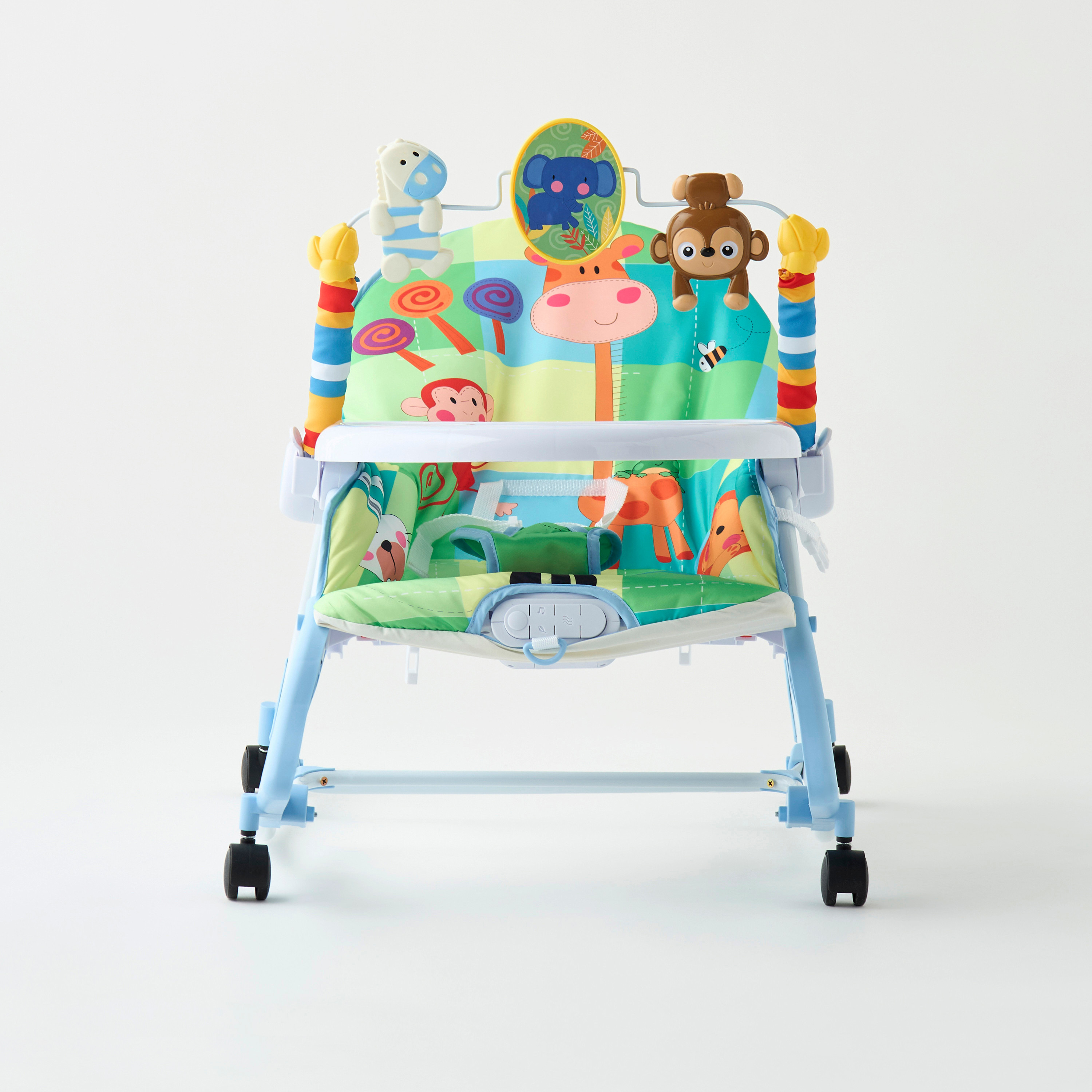 كرسي هزاز موسيقي بطبعات حيوانات من جونيورز-baby-infantactivity-rockers-image-2