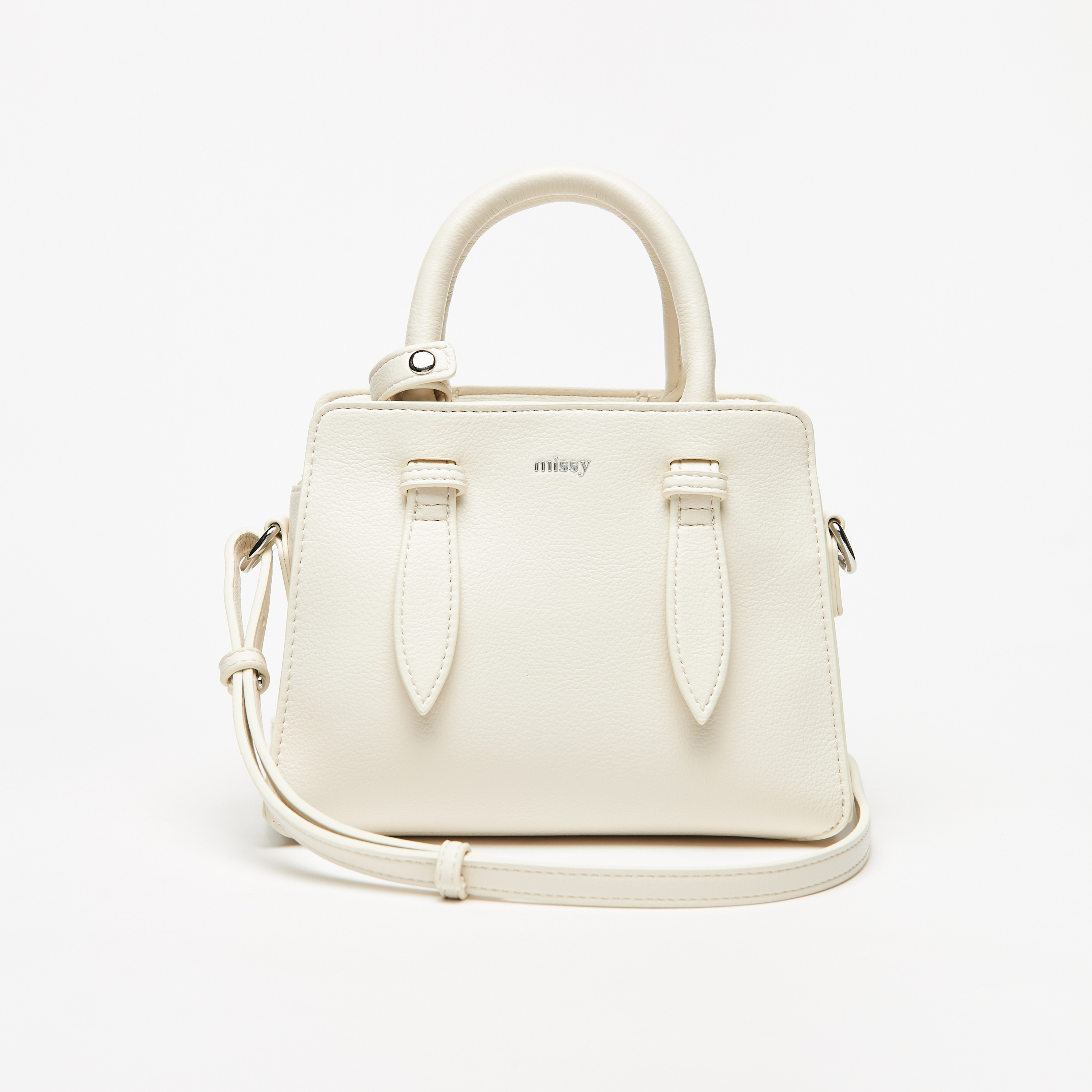 Missy Solid Tote Bag with Zip Closure and Double Handles-women-bagsandwallets-handbags-image-5