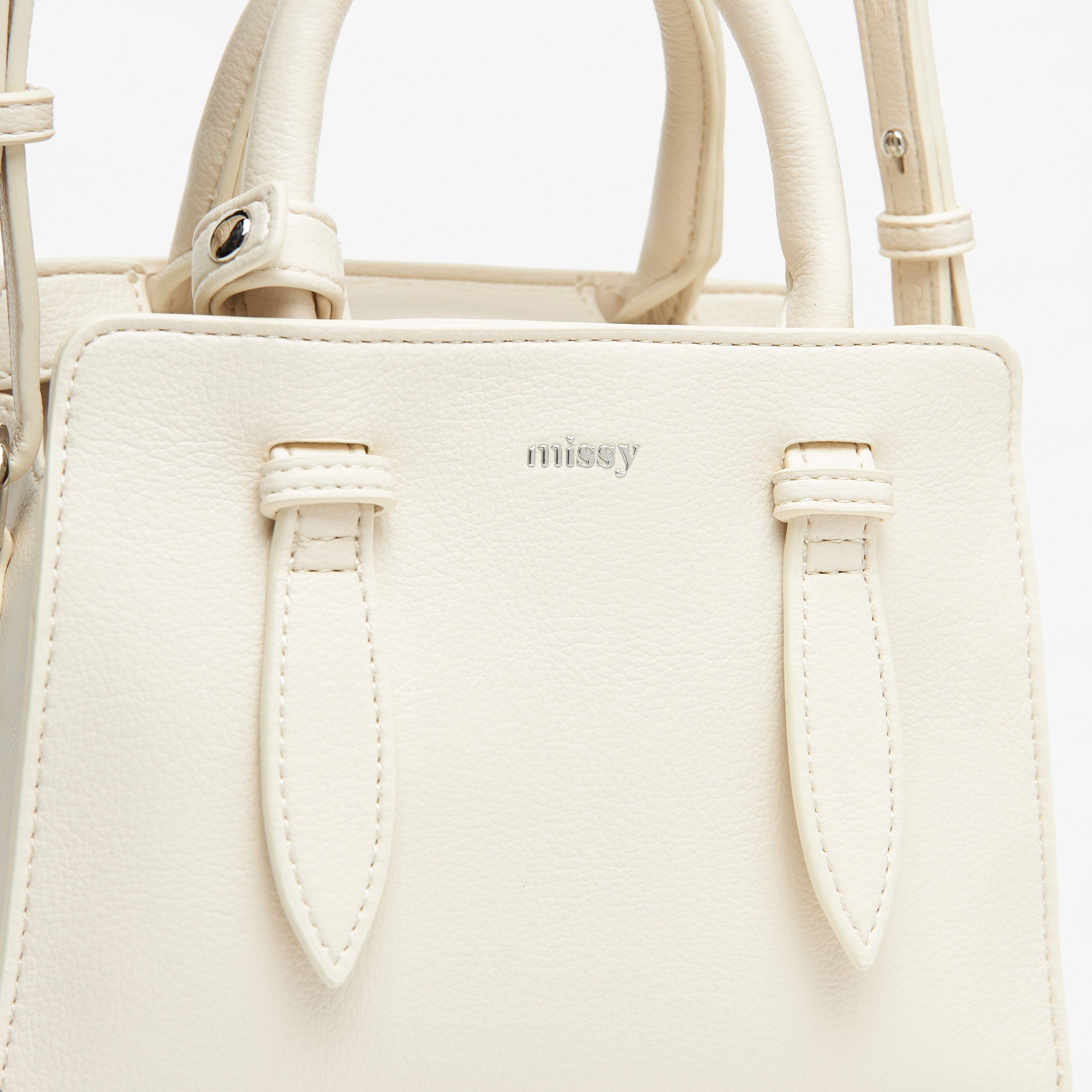 Missy Solid Tote Bag with Zip Closure and Double Handles-women-bagsandwallets-handbags-image-7