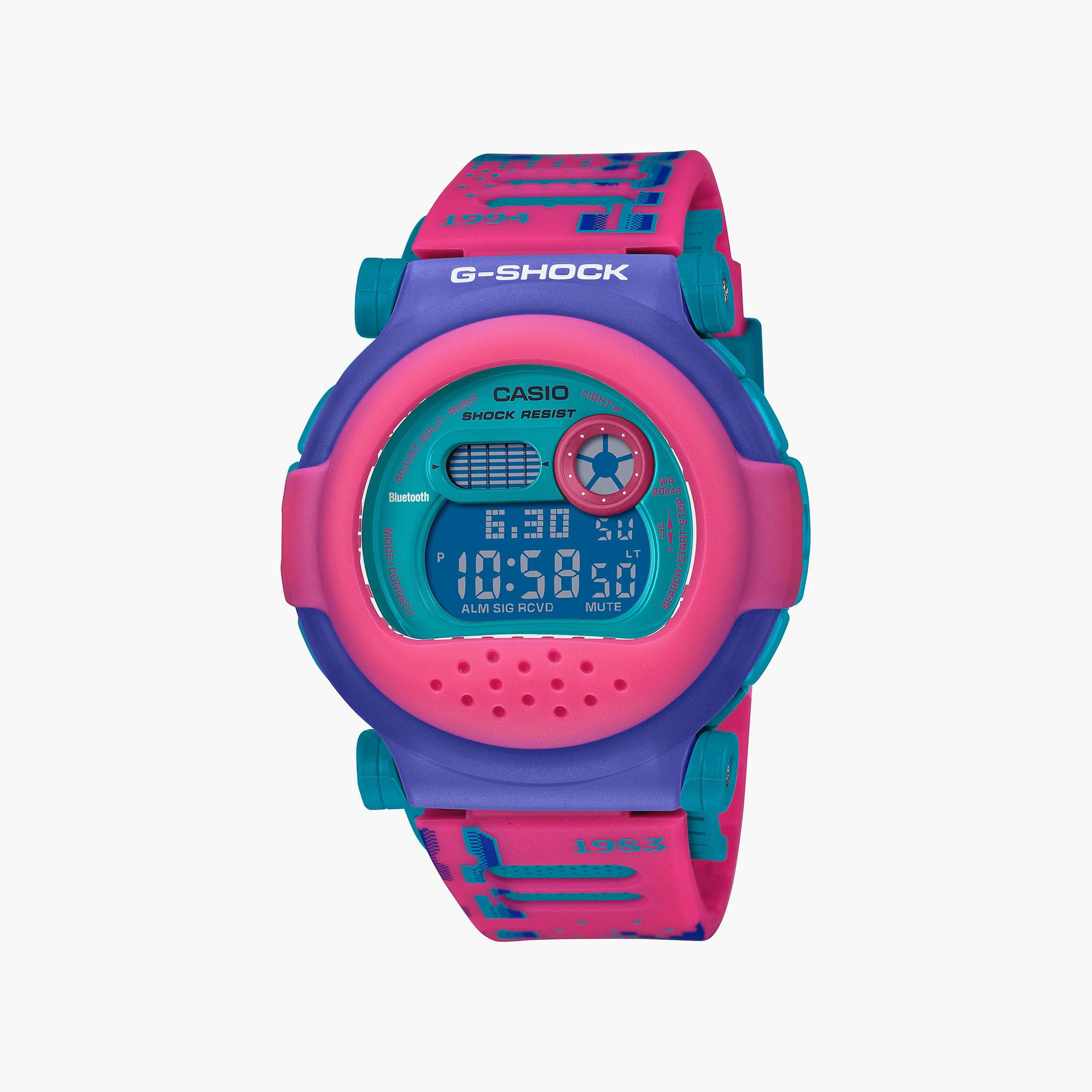 G-SHOCK Unisex Green Digital Silicone Strap Watch | G-B001RG-3DR-men-watchesandjewellery-watches-image-1