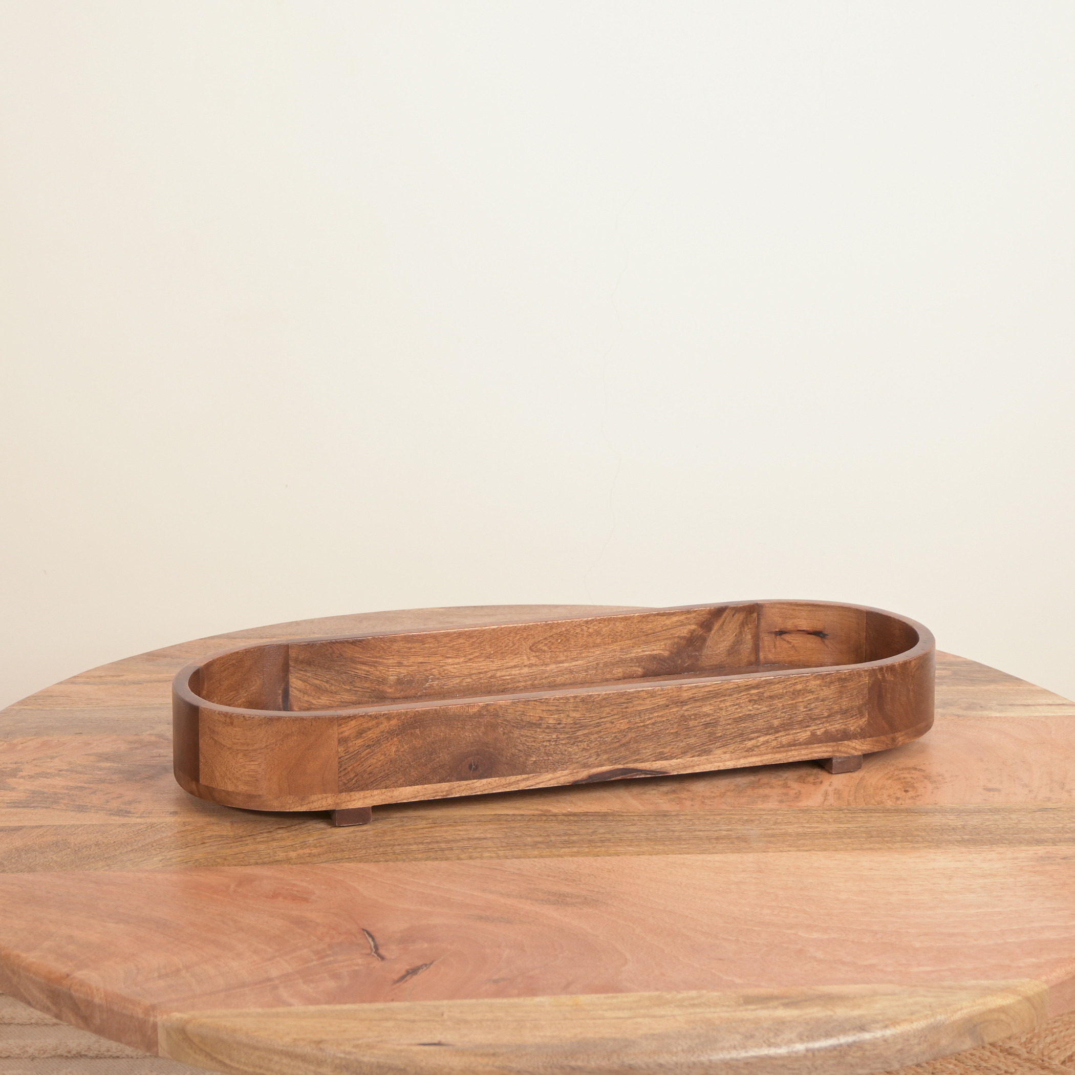 Home Carving Oval Wooden Decorative Tray - 58x7 cm-household-dining-serveware-servingtrays-image-2