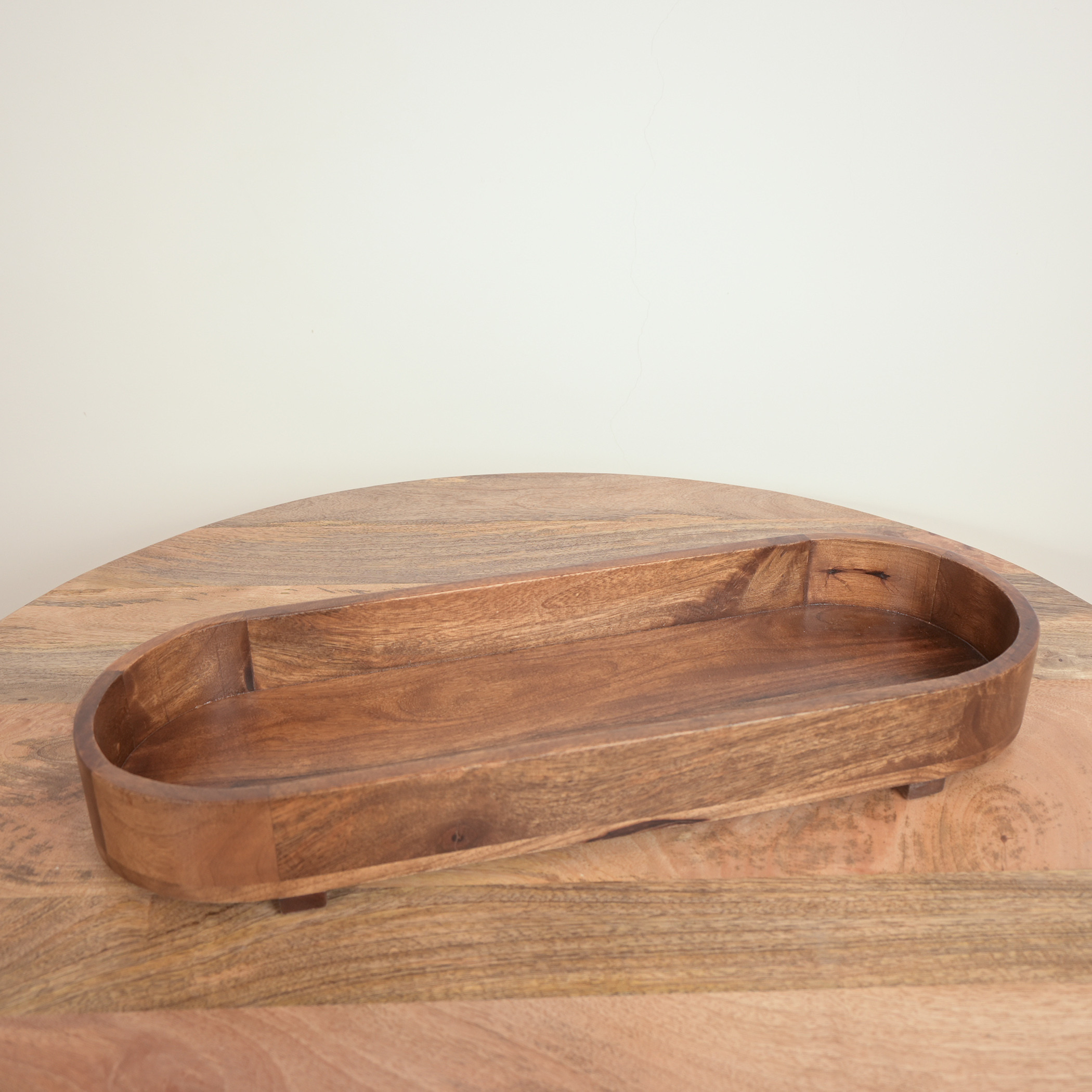 Home Carving Oval Wooden Decorative Tray - 58x7 cm-household-dining-serveware-servingtrays-image-3