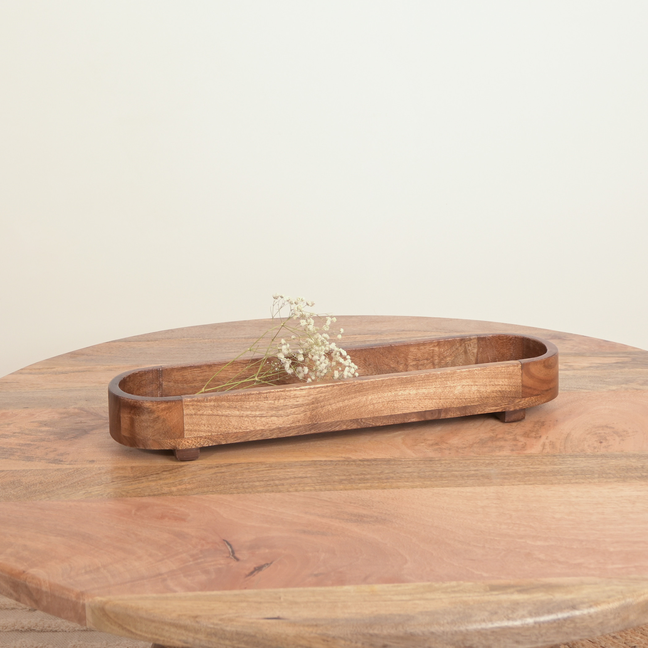صينية تقديم خشب بيضاوية من هوم كارفينج - 49x12 سم-household-dining-serveware-servingtrays-image-2