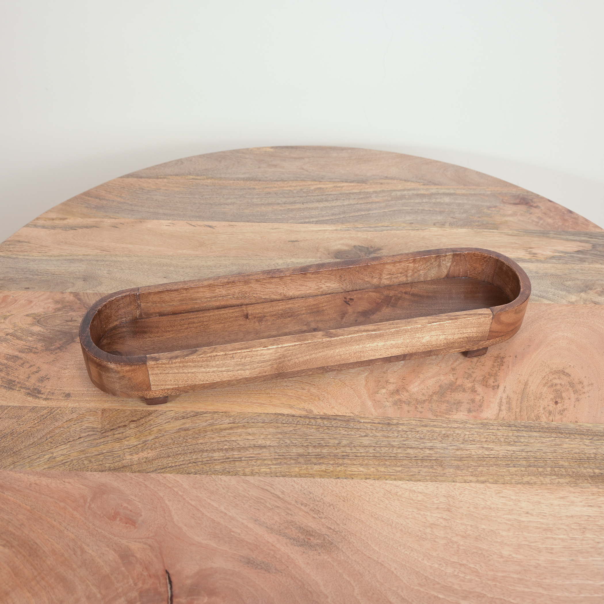 صينية تقديم خشب بيضاوية من هوم كارفينج - 49x12 سم-household-dining-serveware-servingtrays-image-3