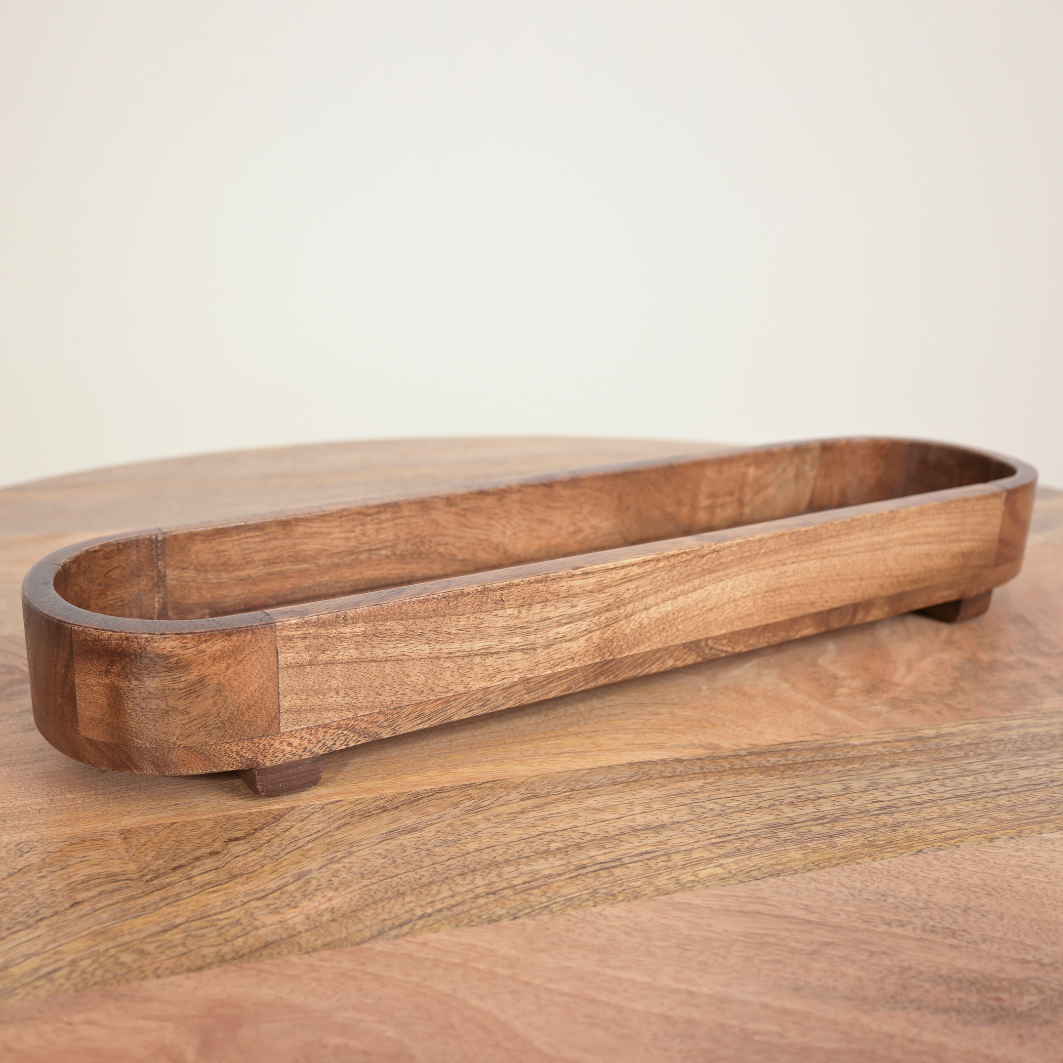 صينية تقديم خشب بيضاوية من هوم كارفينج - 49x12 سم-household-dining-serveware-servingtrays-image-4
