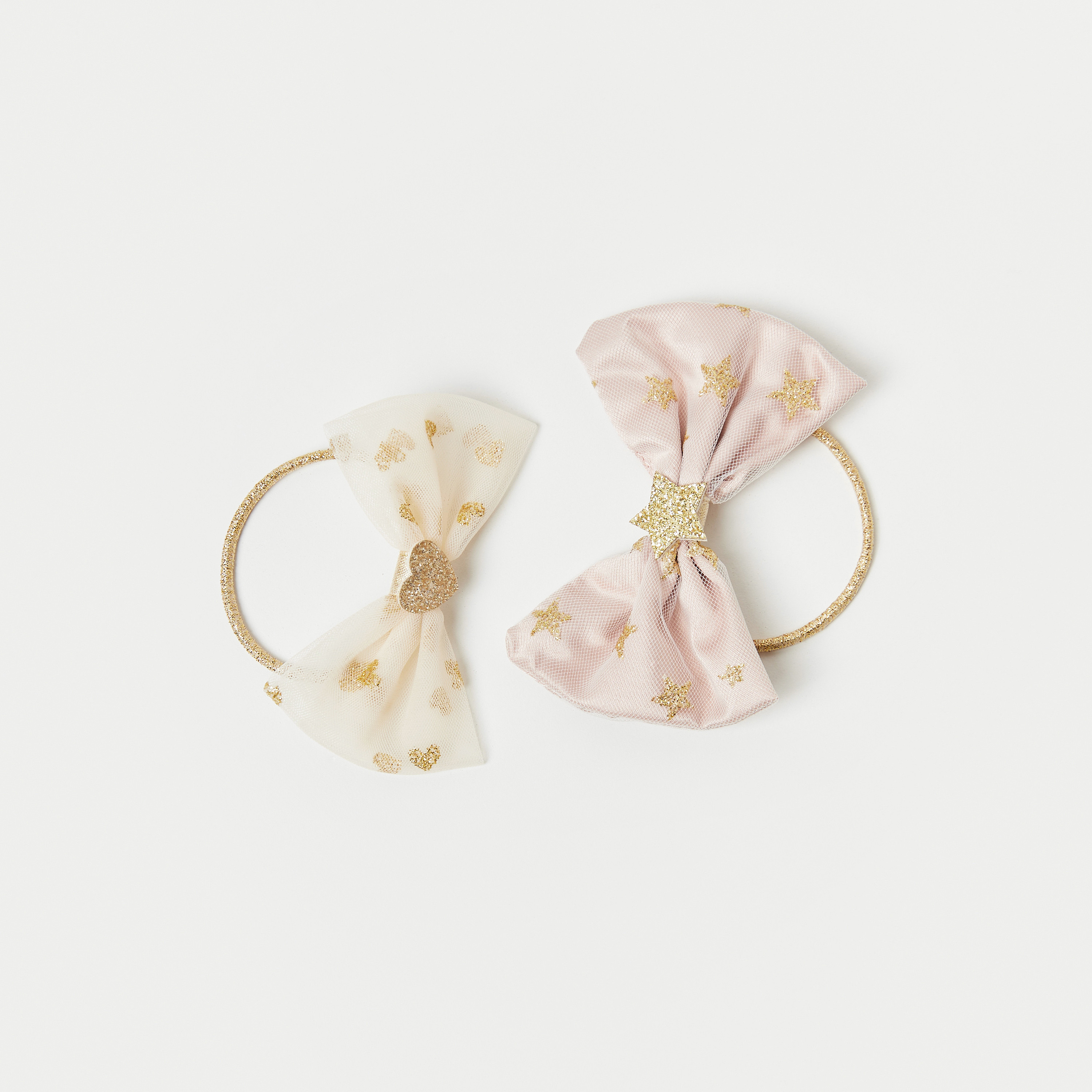 ربطات شعر بفيونكة مزينة من تشارمز - طقم من قطعتين-girls-accessories-hairaccessories-image-2