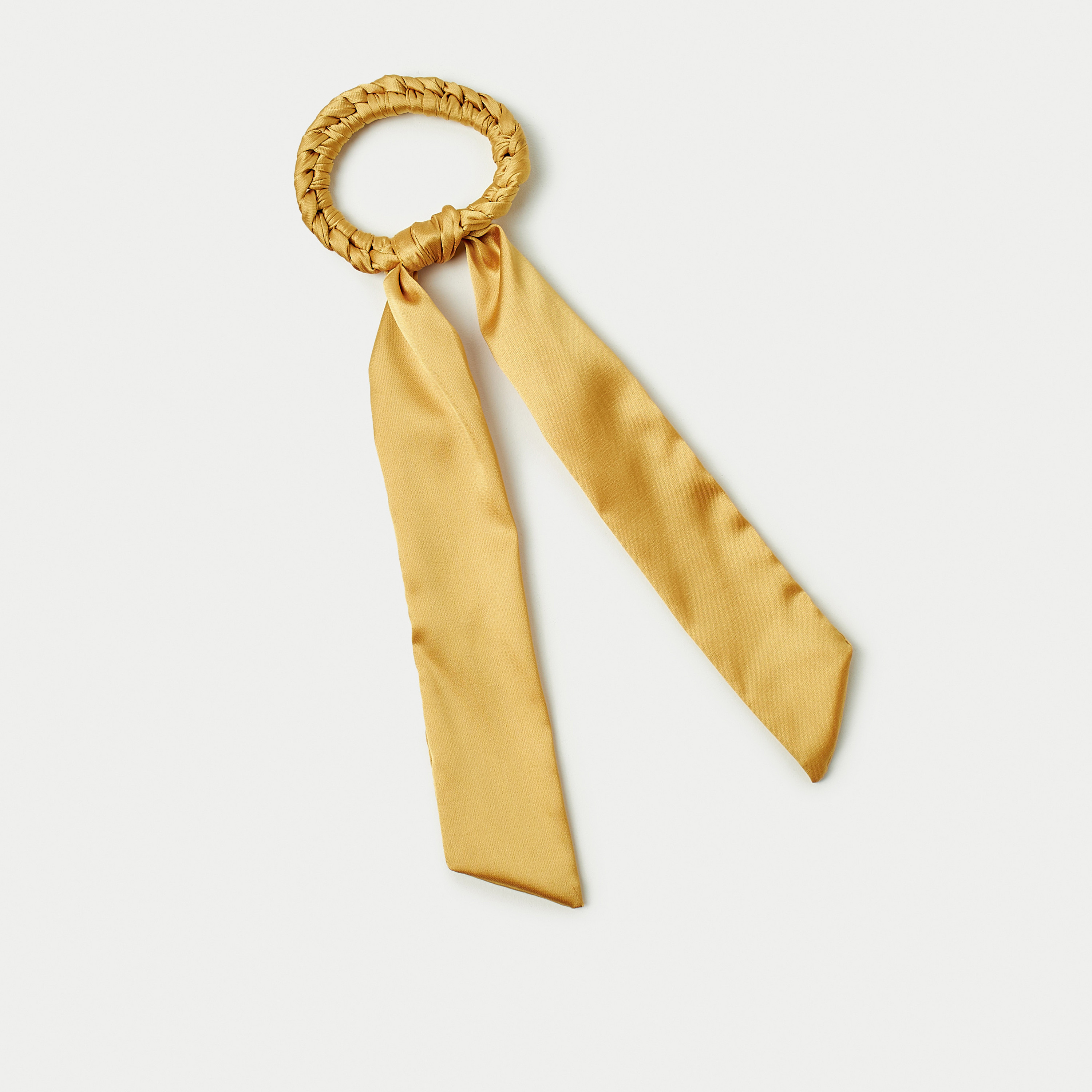 Charmz Solid Hair Scrunchy with Braided Detail-baby-girls-accessories-hairaccessories-image-1