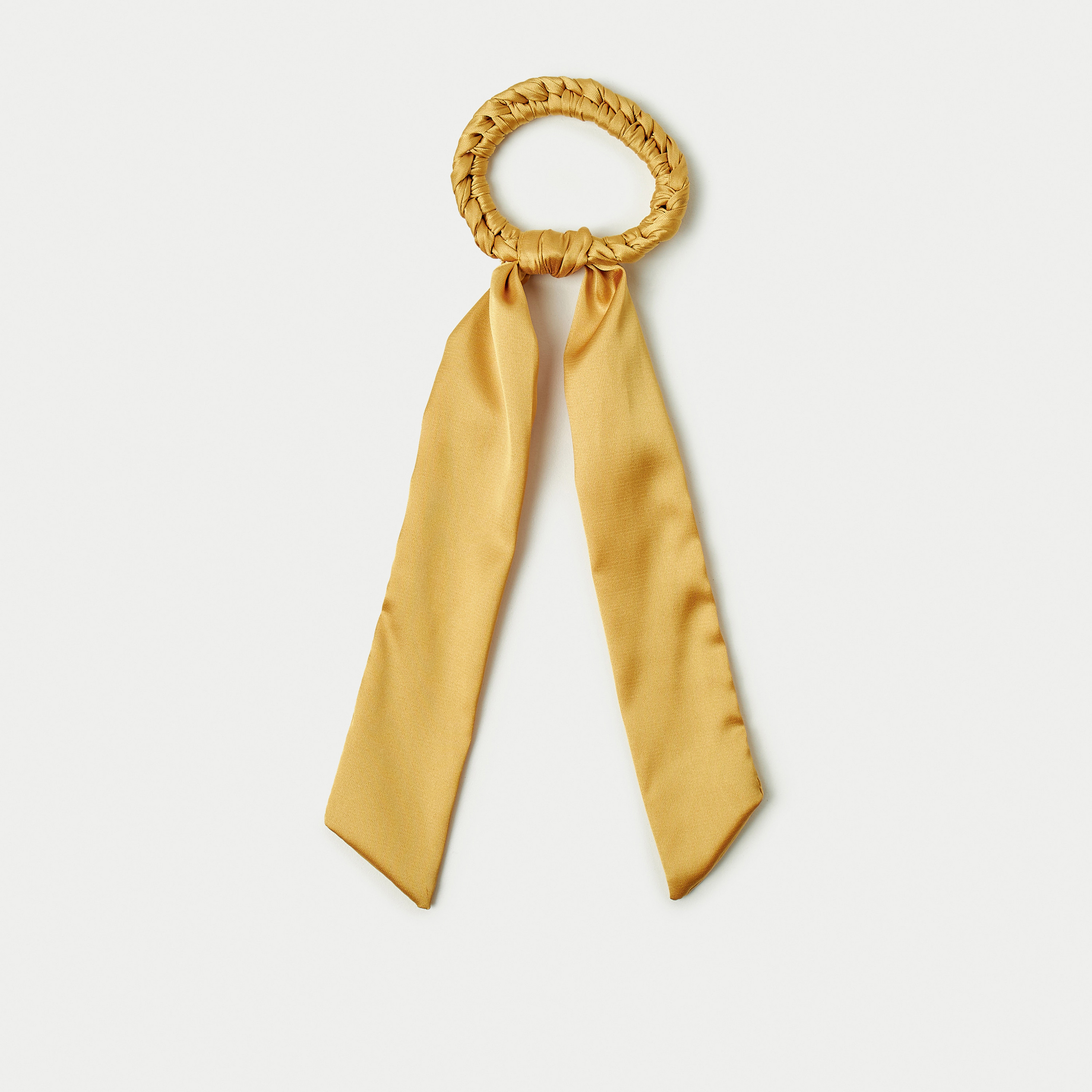 Charmz Solid Hair Scrunchy with Braided Detail-baby-girls-accessories-hairaccessories-image-2