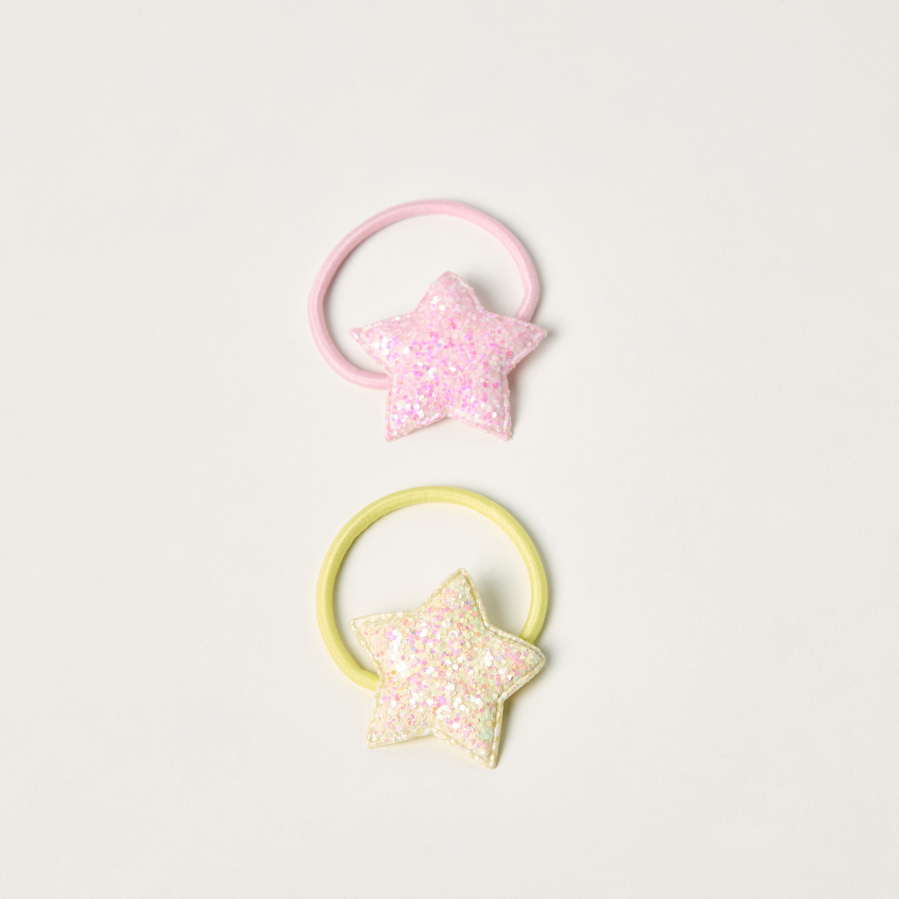 Charmz Star Applique Hair Tie - Set of 2-baby-girls-accessories-hairaccessories-image-2