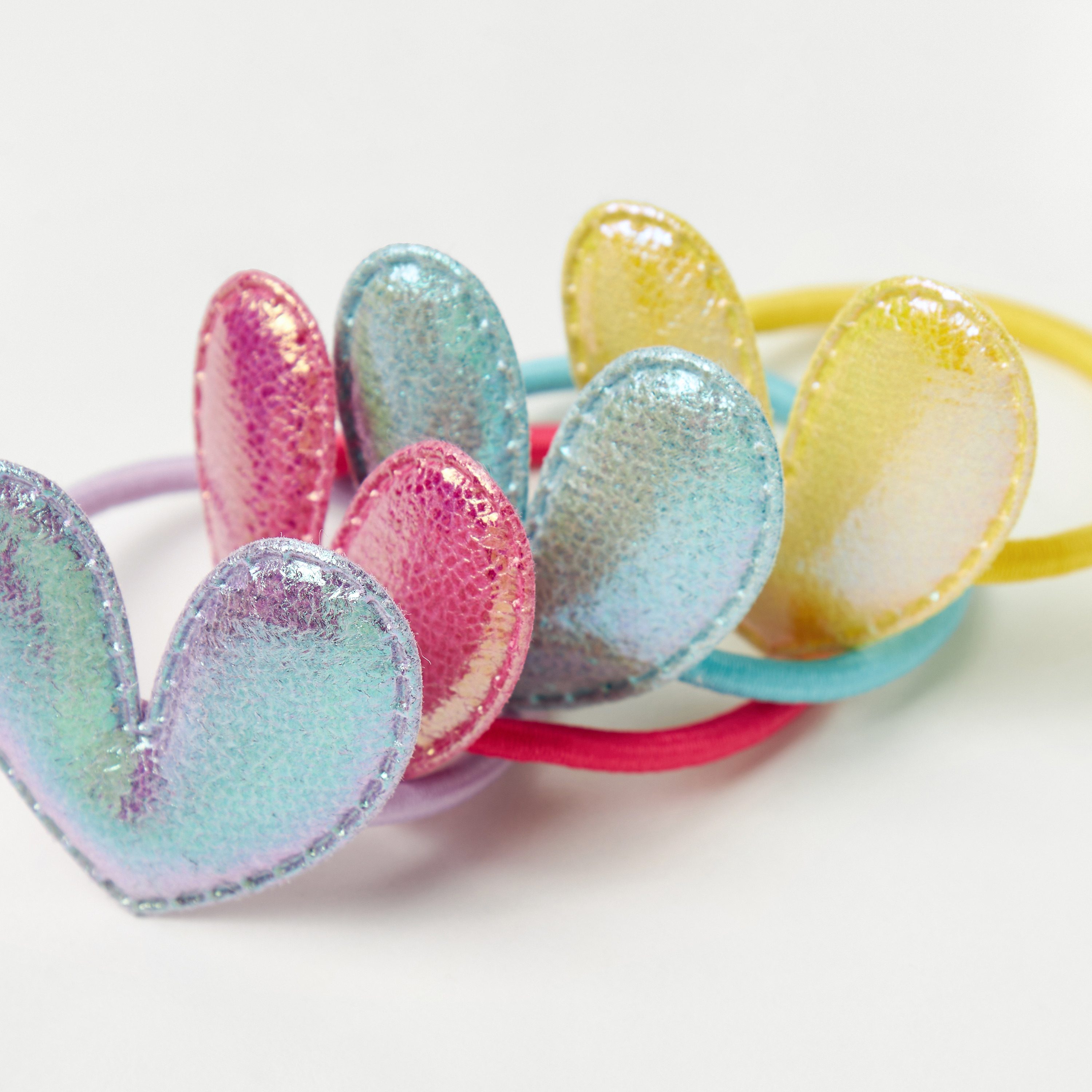 Charmz Heart Accented Hair Tie - Set of 4-baby-girls-accessories-hairaccessories-image-3