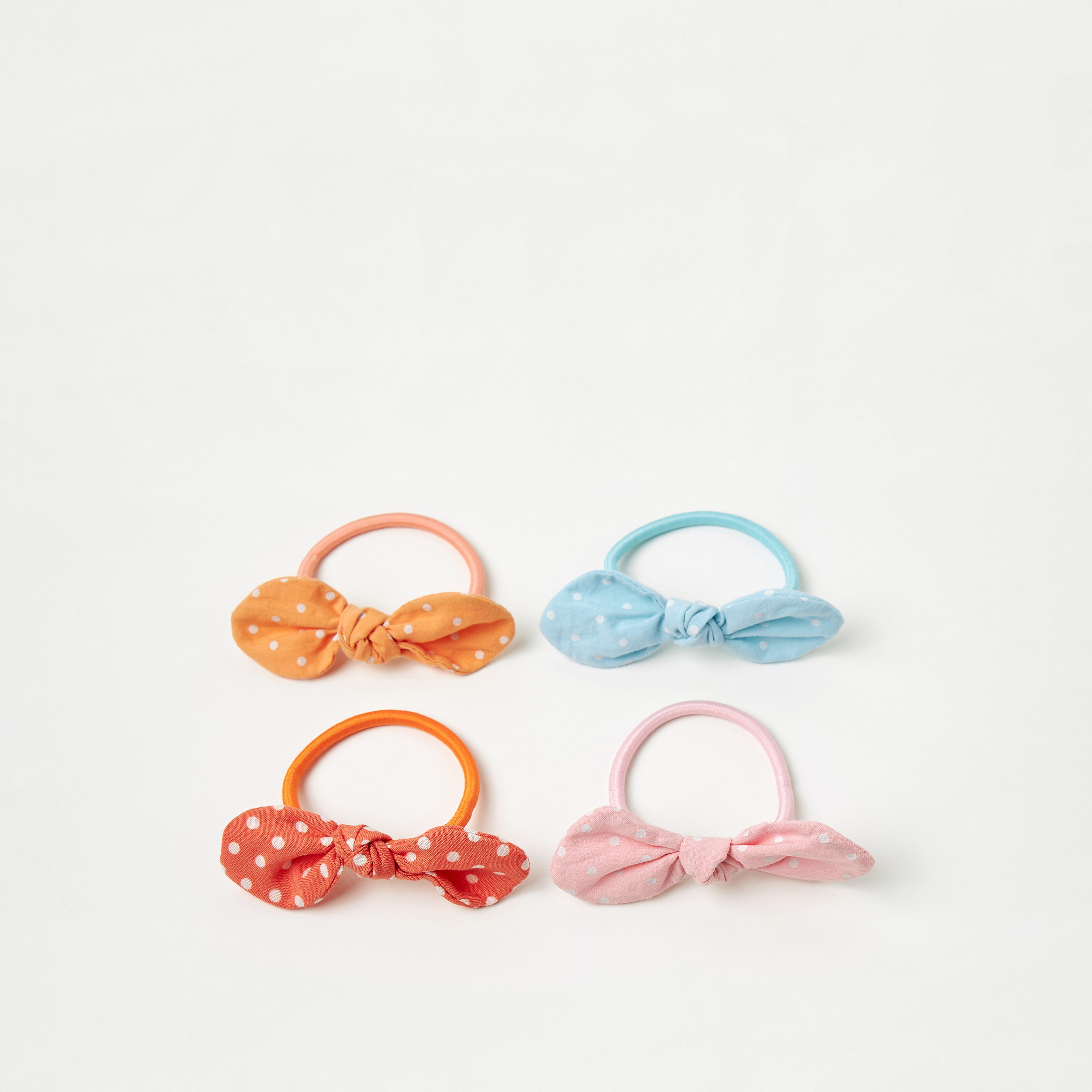 ربطات شعر بطبعات منقطة من تشارمز - طقم 4 قطع-baby-girls-accessories-hairaccessories-image-2