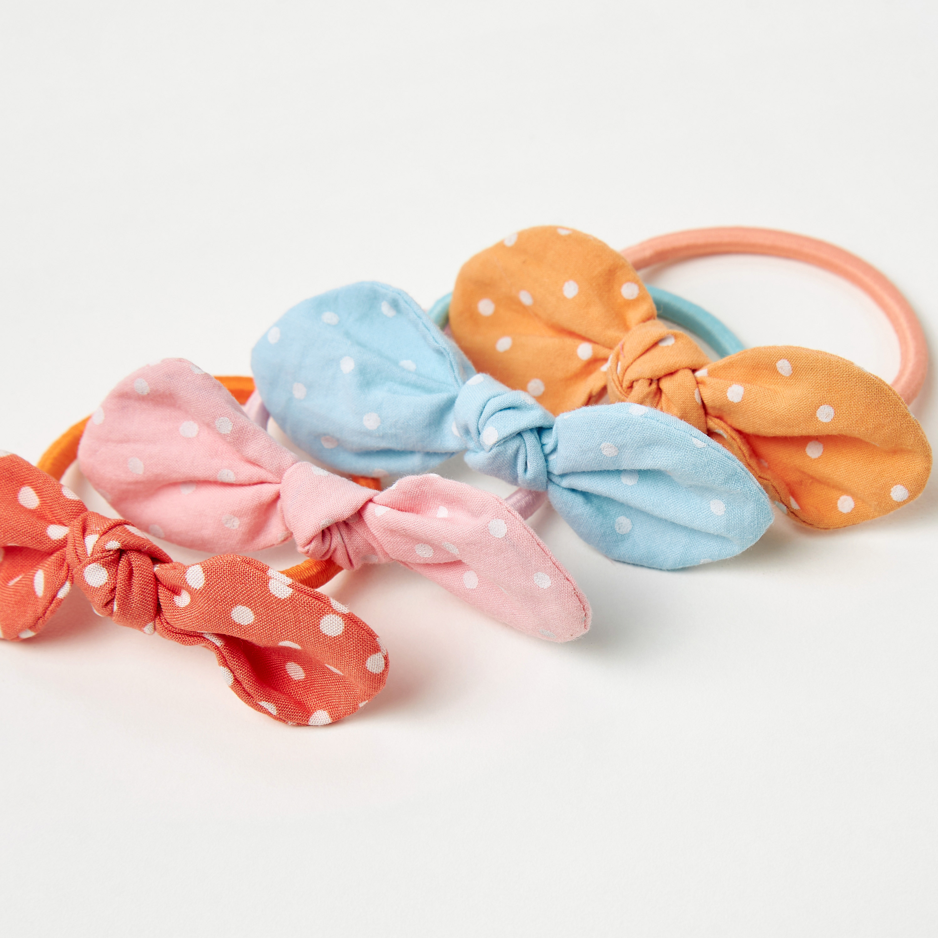 ربطات شعر بطبعات منقطة من تشارمز - طقم 4 قطع-baby-girls-accessories-hairaccessories-image-3