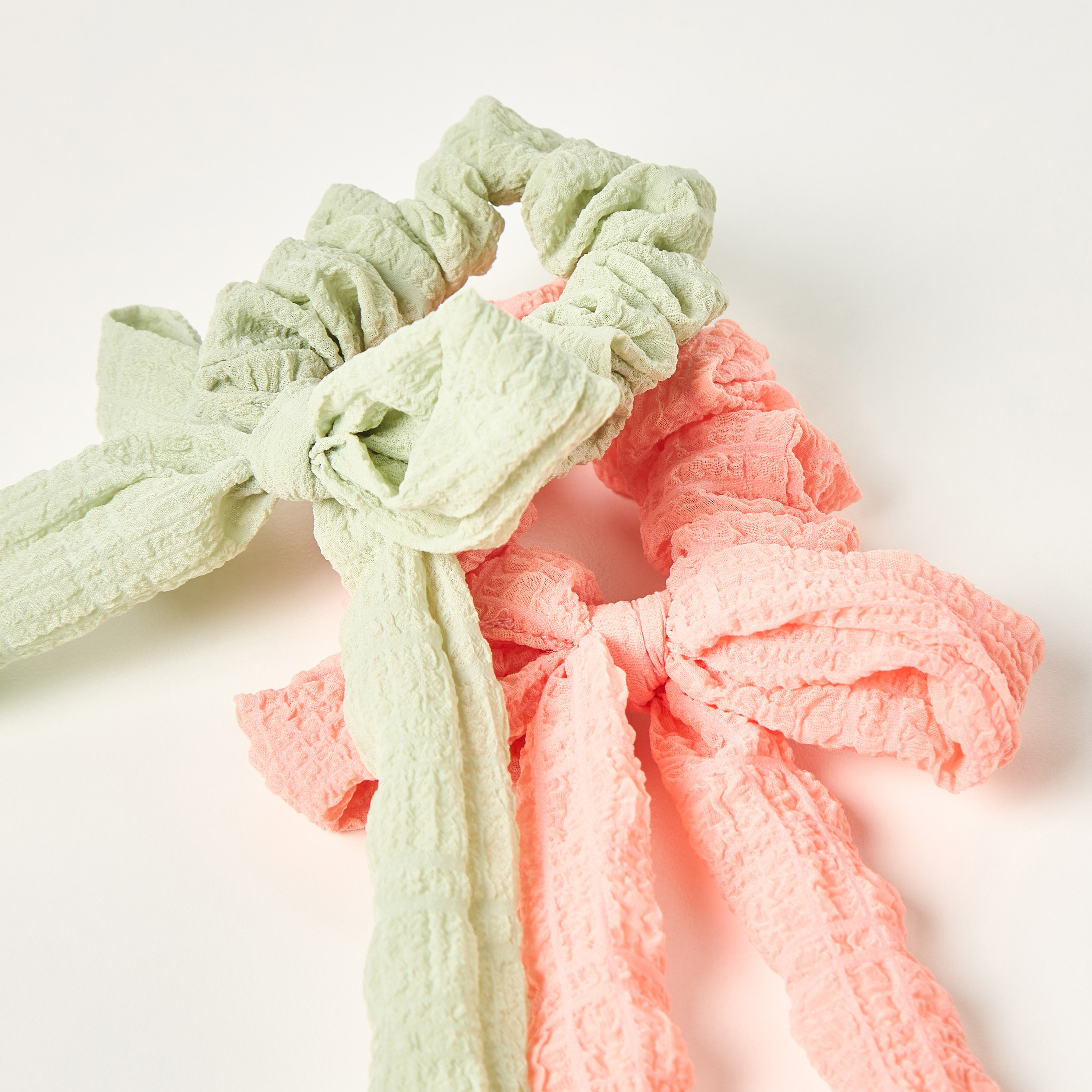 Charmz Bow Accent Scarf Hair Scrunchie - Set of 2-baby-girls-accessories-hairaccessories-image-3
