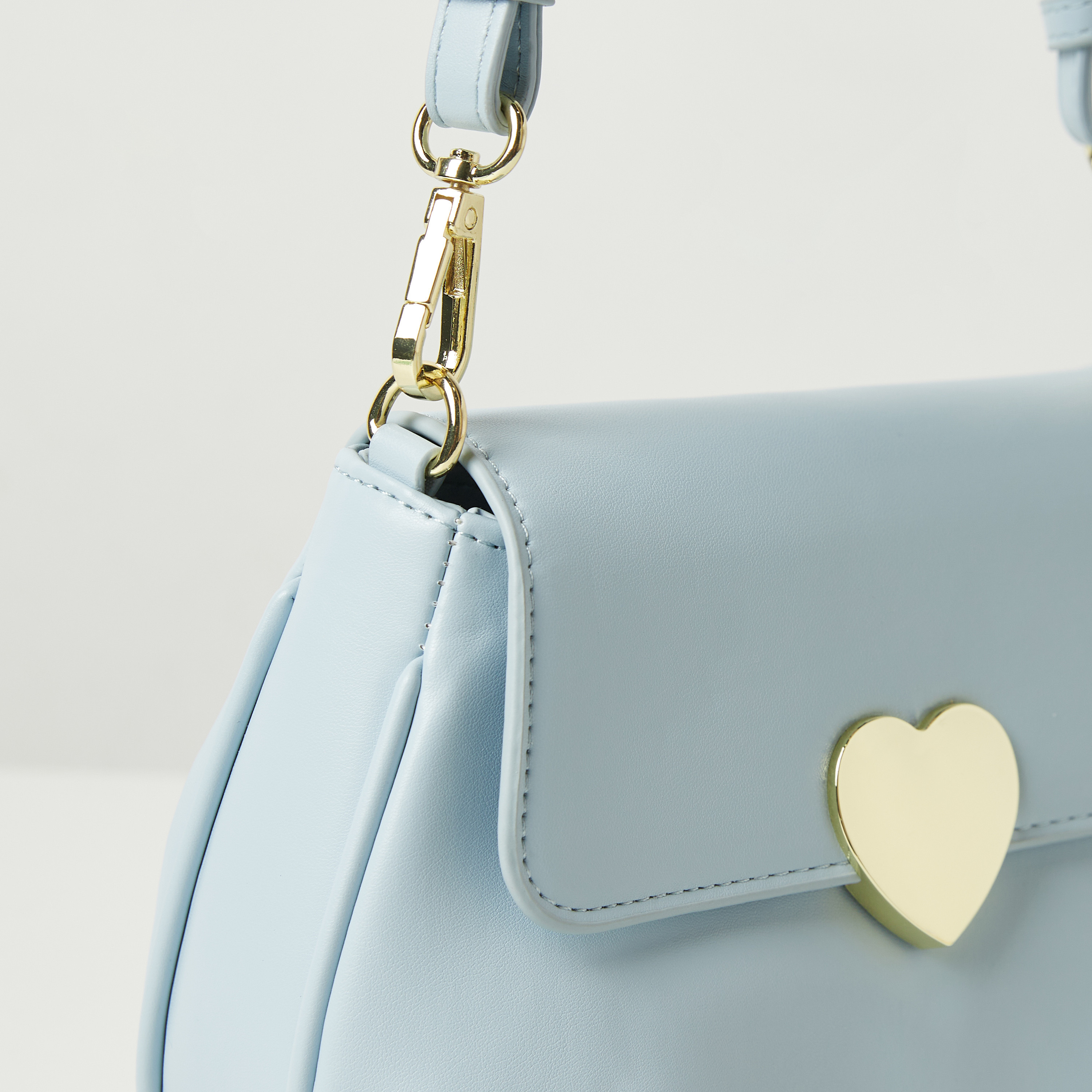 Charmz Solid Shoulder Bag with Heart Accent and Braided Strap-girls-accessories-bags-image-3