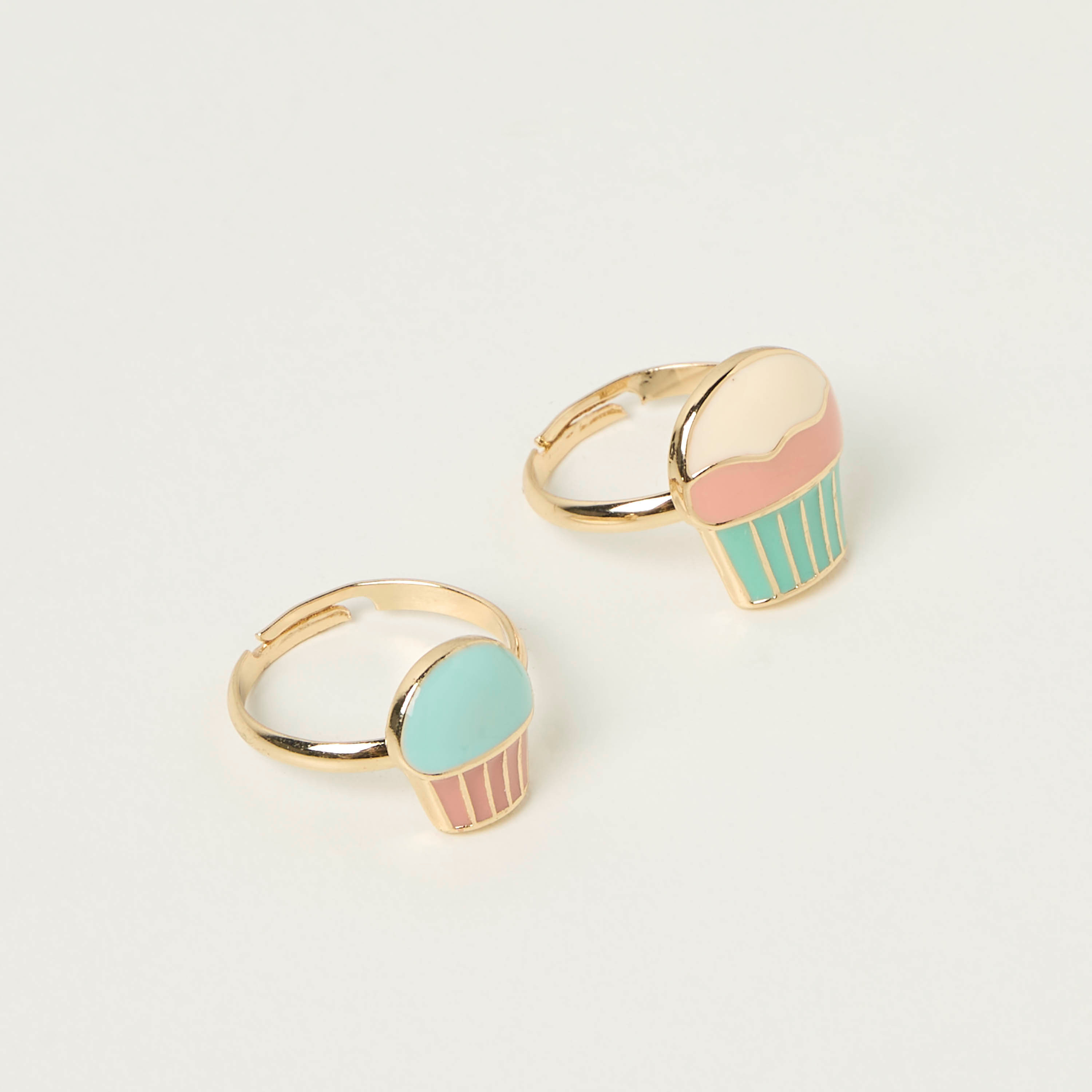 خواتم  بزينة كب كيك من تشارمز- مجموعة من قطعتين-girls-accessories-jewellery-image-1