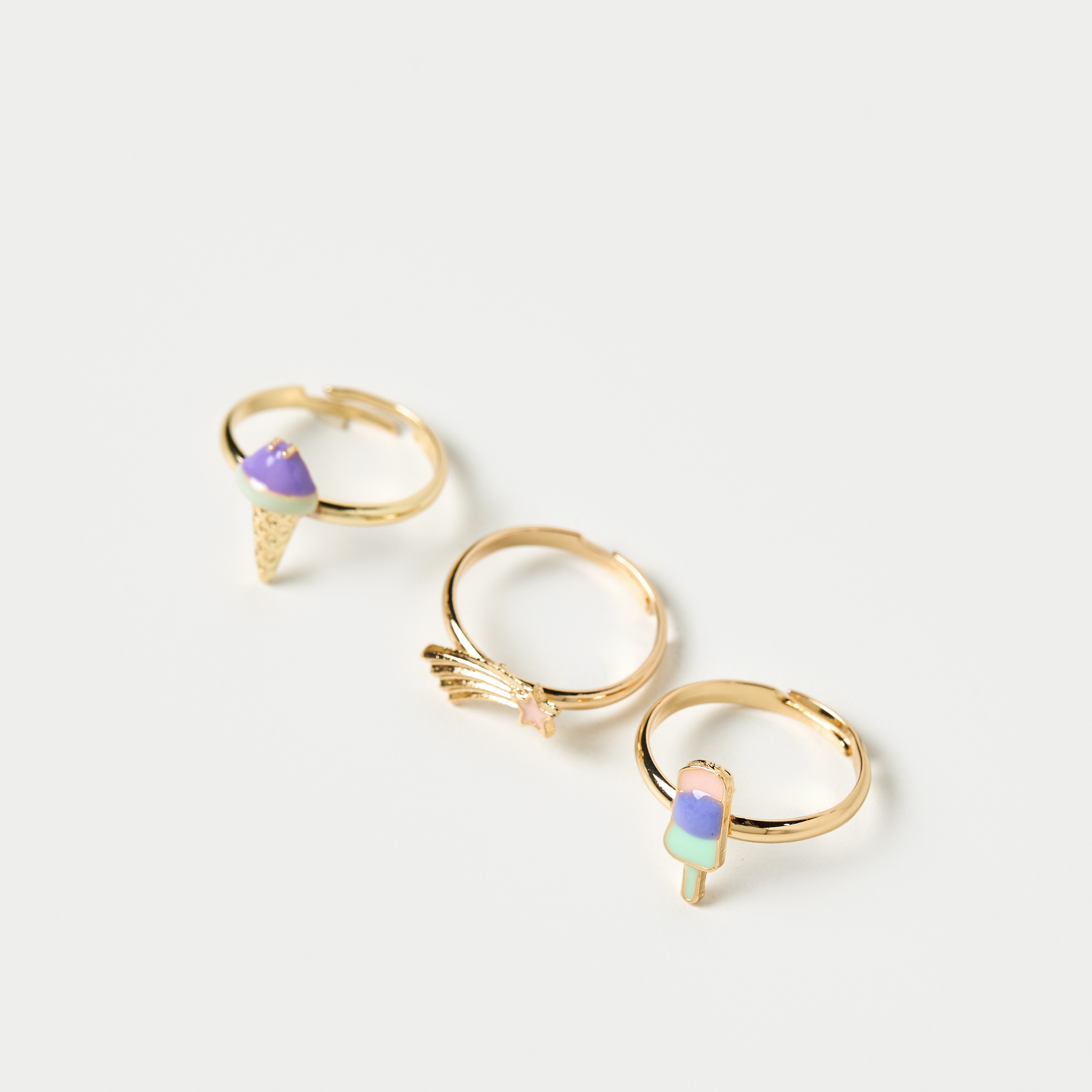 خاتم مزين قابل للتعديل من تشارمز - مجموعة من 3 قطع-girls-accessories-jewellery-image-2