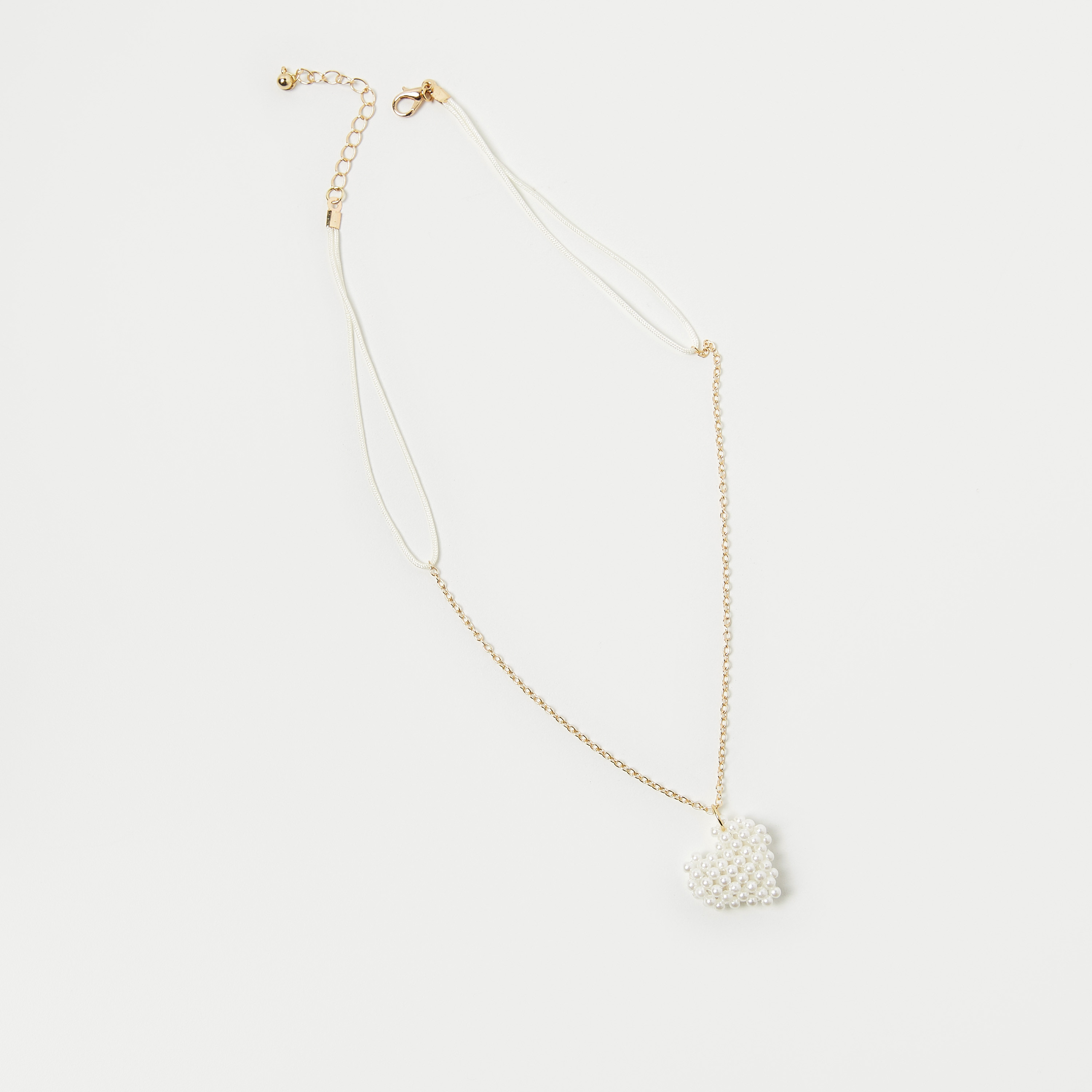 عقد بدلاية قلب مزينة باللؤلؤ ومشبك إغلاق من تشارمز-girls-accessories-jewellery-image-1