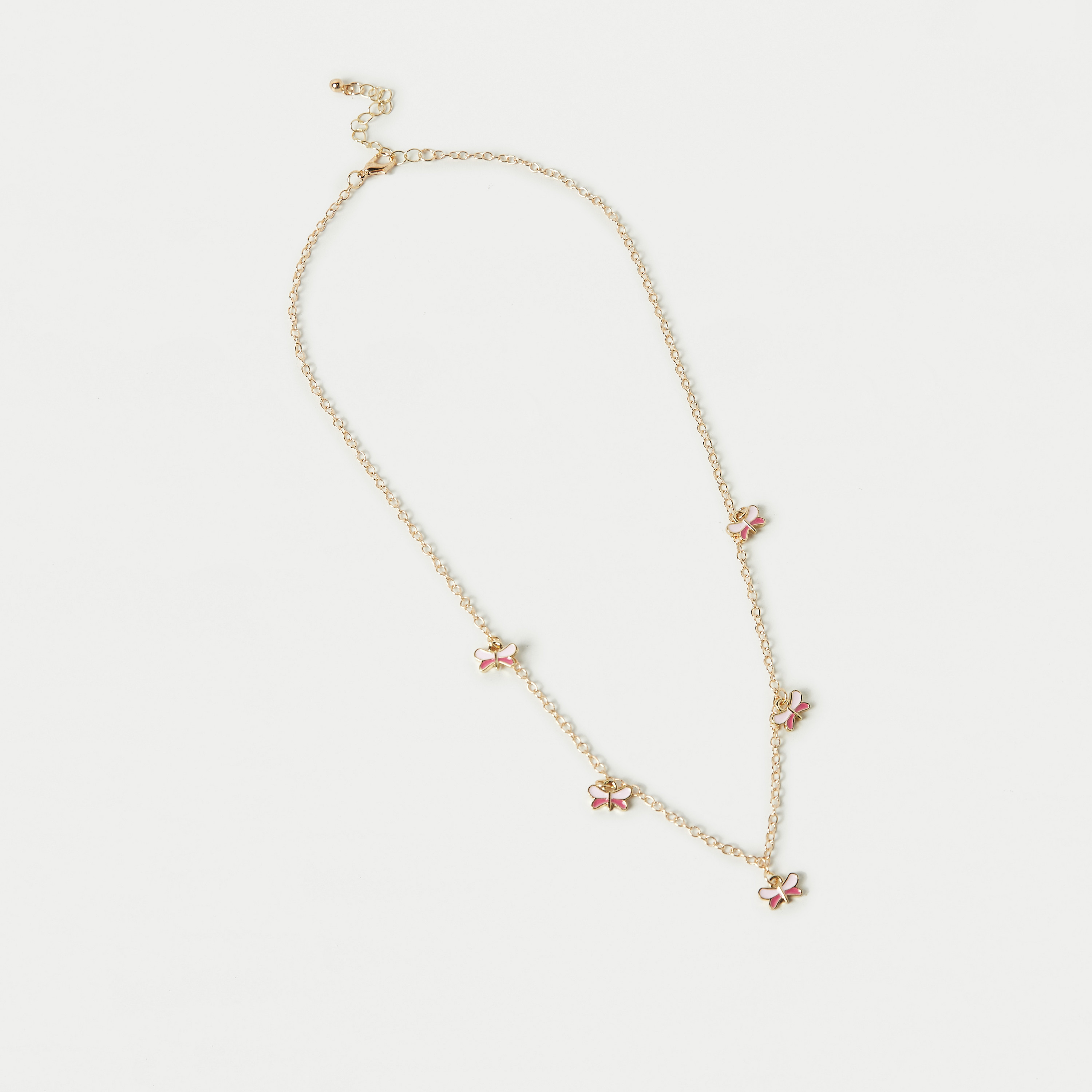 عقد بزينة فراشة ومشبك إغلاق من تشارمز-girls-accessories-jewellery-image-1