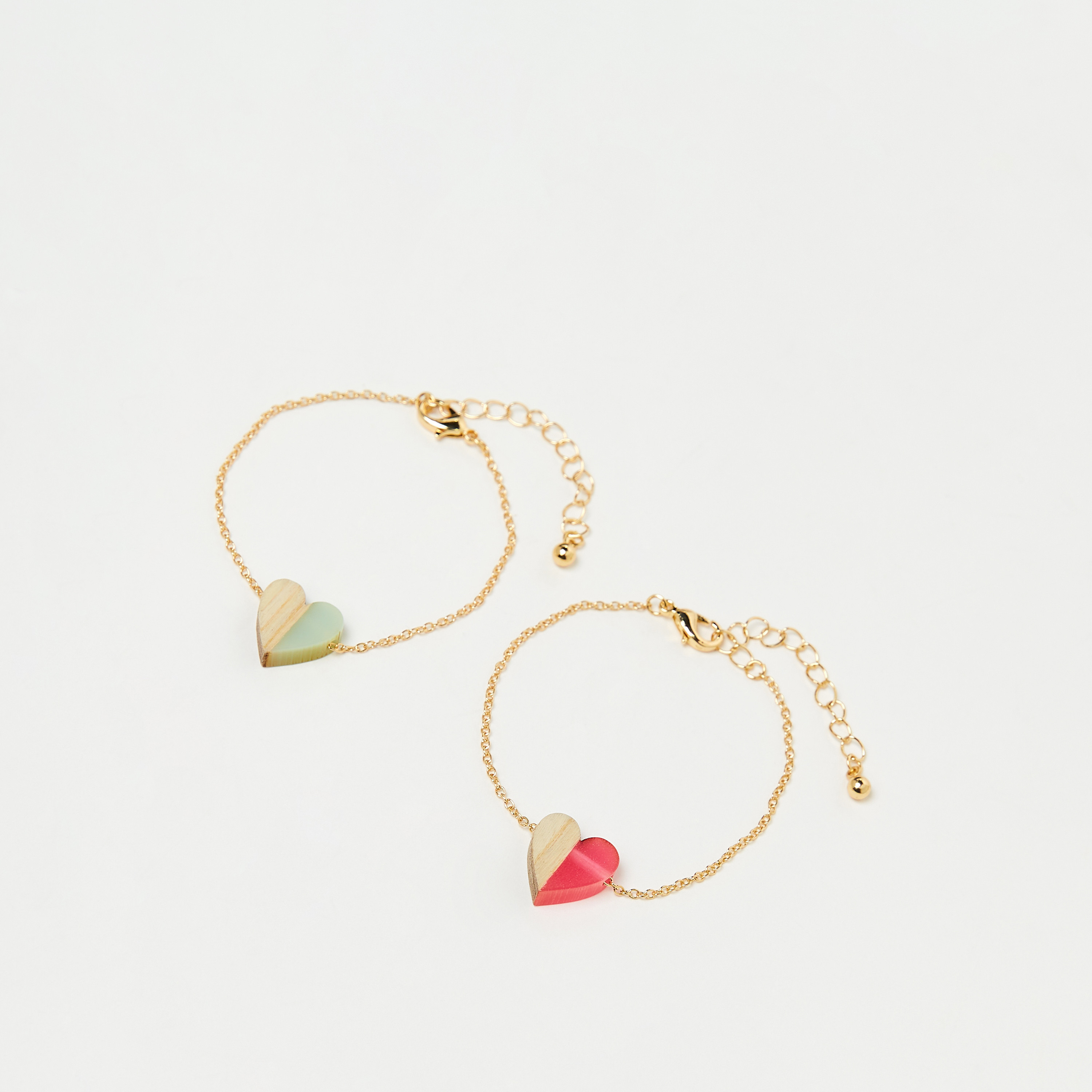 أساور بدلاية قلب من تشارمز - طقم من قطعتين-girls-accessories-jewellery-image-1