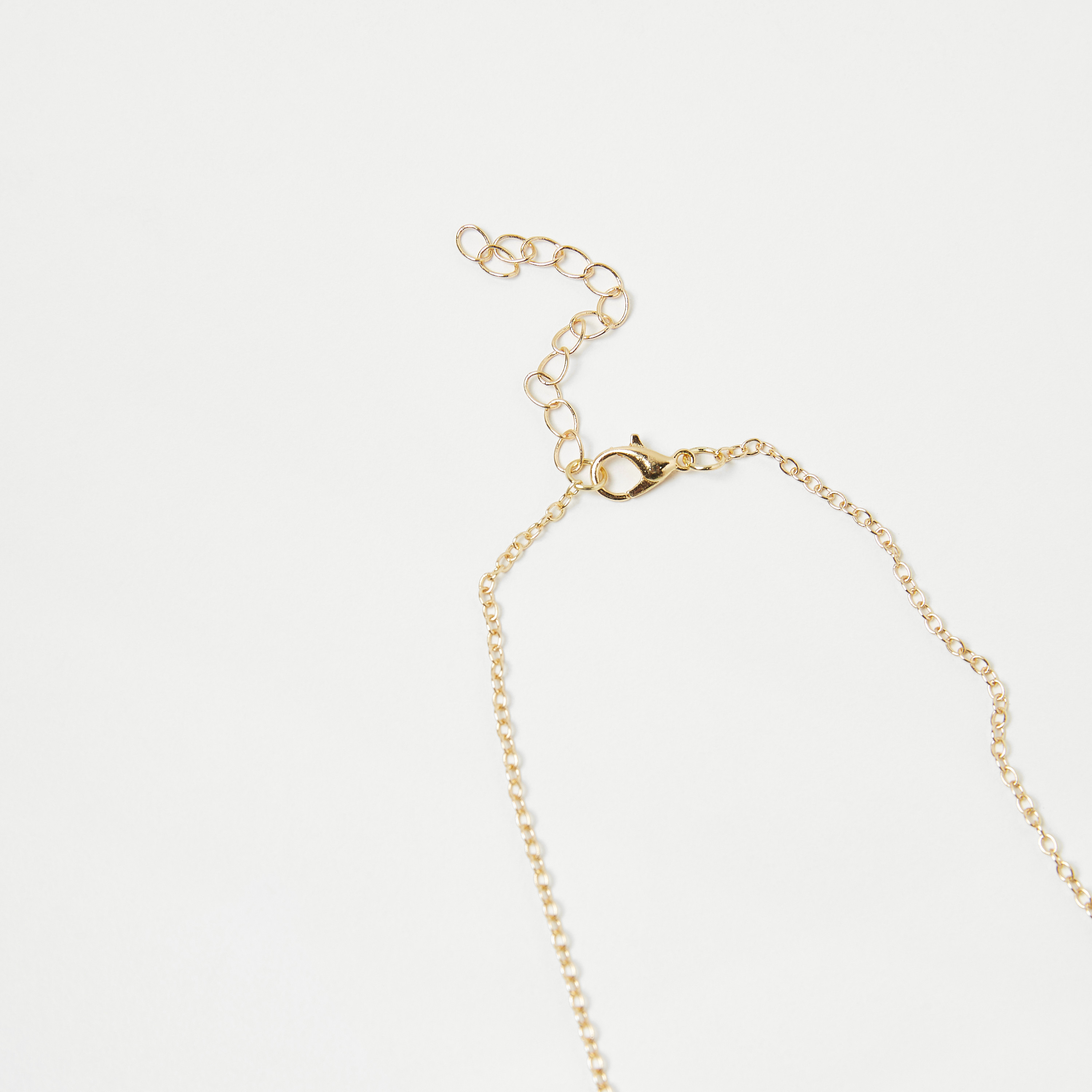 Charmz Floral Beaded Pendant Necklace with Lobster Clasp Closure-girls-accessories-jewellery-image-3