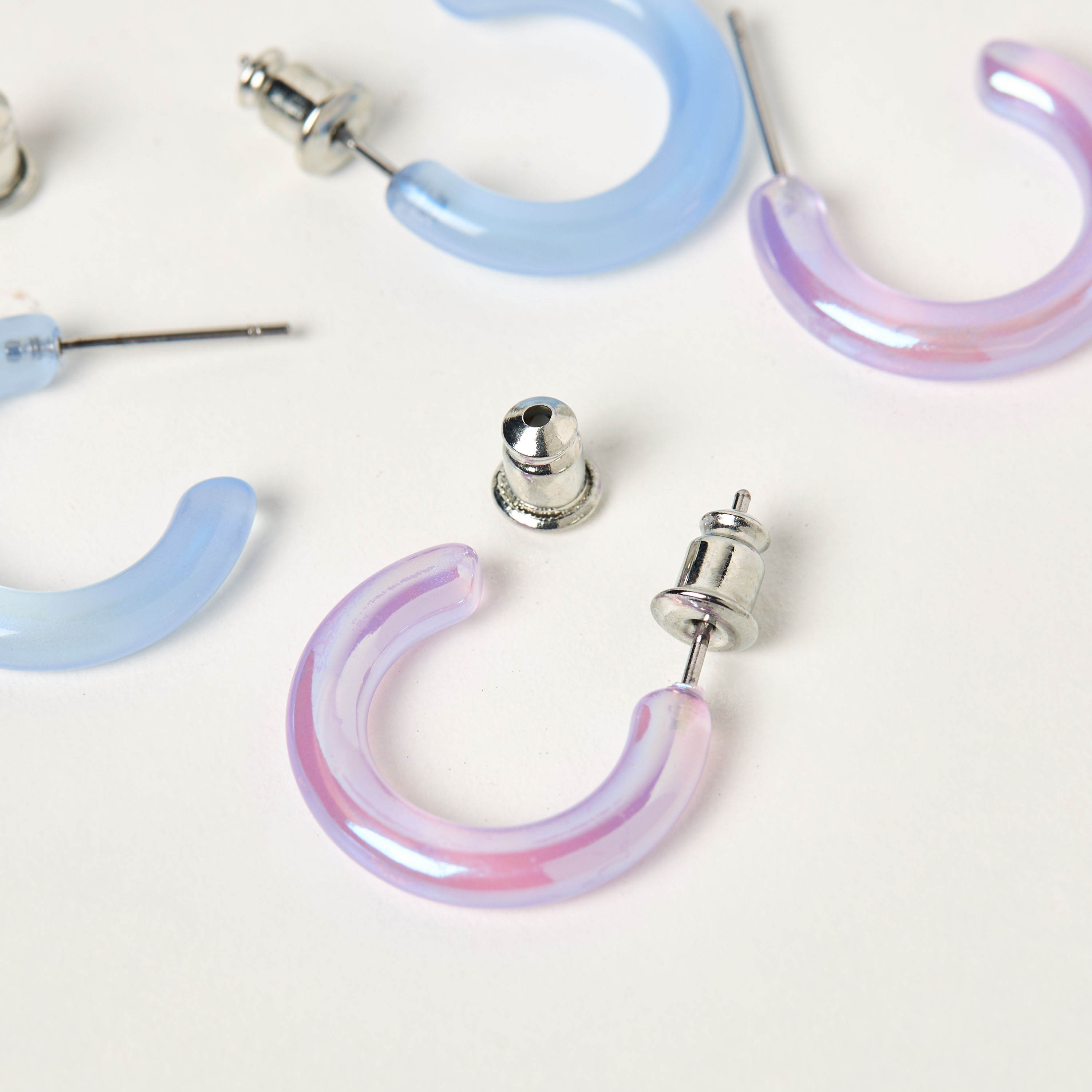 Charmz Hoop Earrings with Push Back Closure - Set of 2-girls-accessories-jewellery-image-3