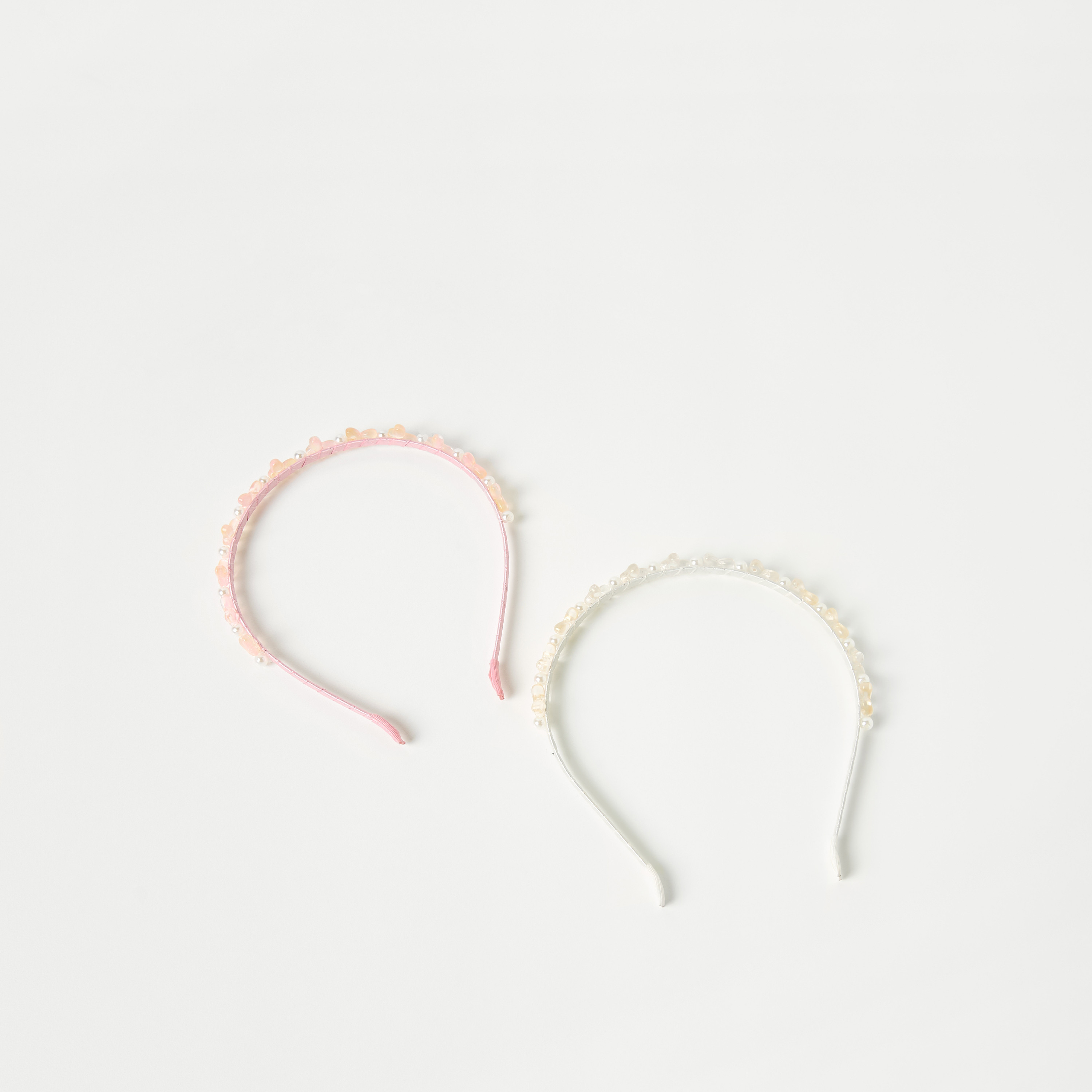 شريطة شعر مزينة بالخرز من تشارمز- طقم من قطعتين-baby-girls-accessories-hairaccessories-image-1