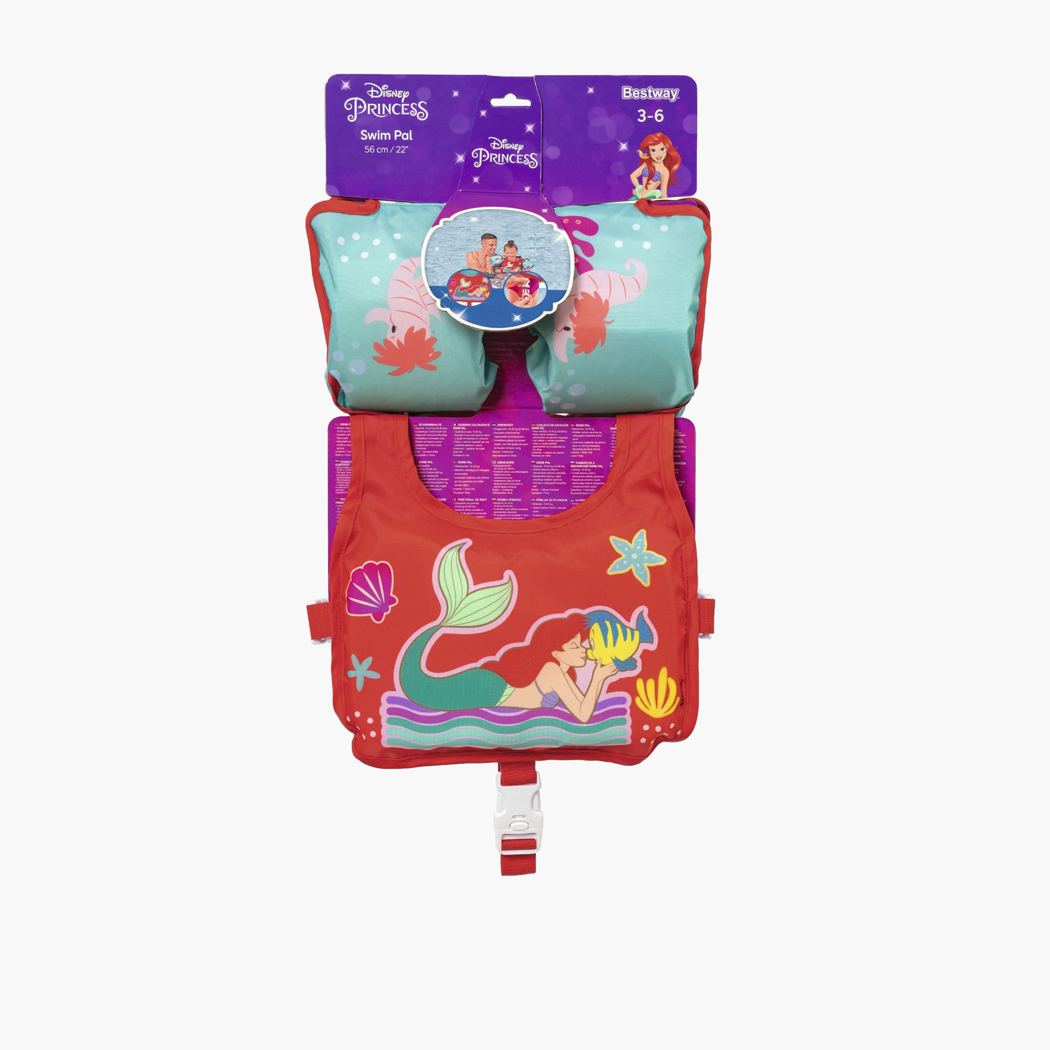 Bestway The Little Mermaid Print Swim Vest-sports-girls-clothing-swimwear-image-1