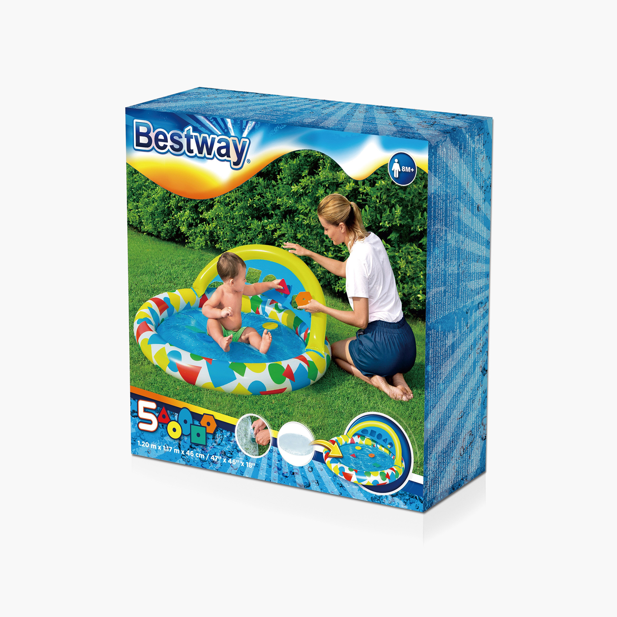 Bestway Lil Splash & Learn Baby Inflatable Pool - 47x46x18 inches-toys-outdoor-poolandbeach-pools-image-5
