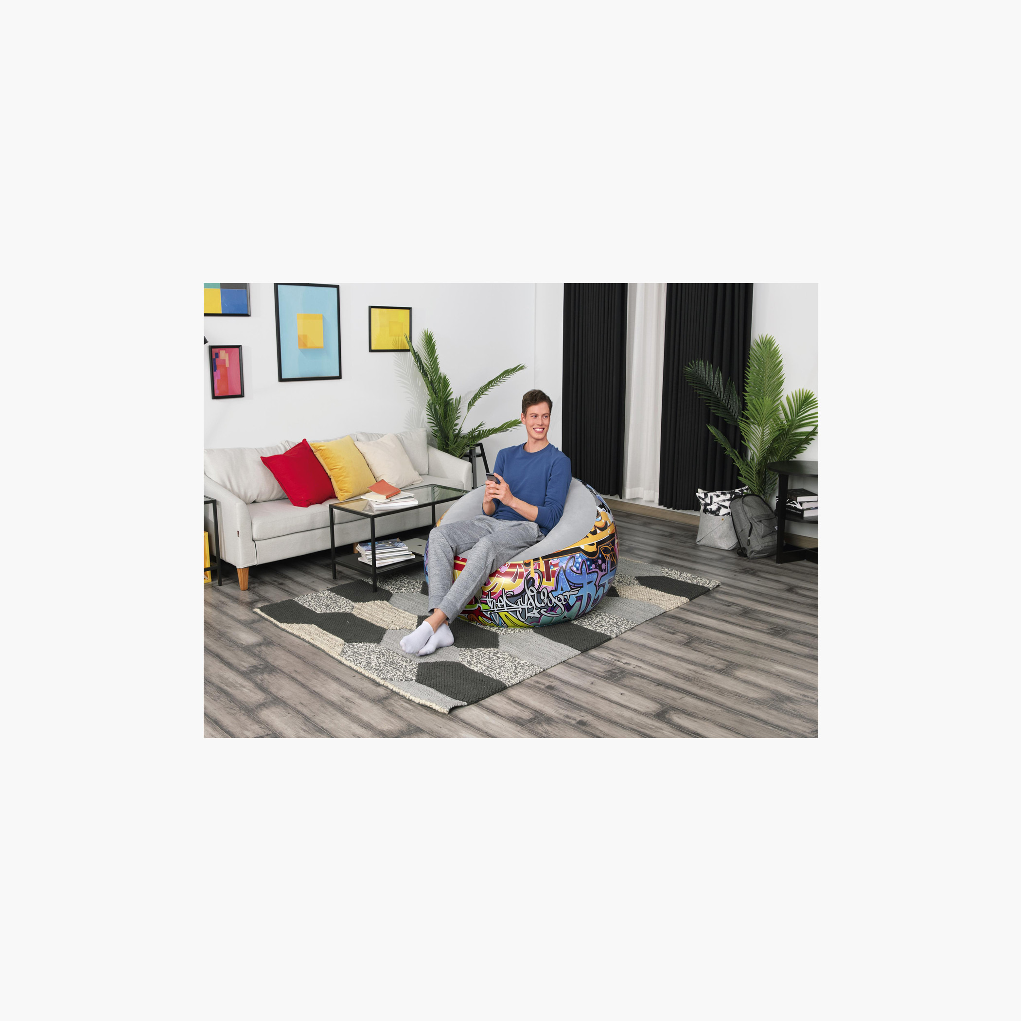 Bestway Graffiti Print Inflatable Chair-baby-nursery-furniture-chairsandtables-image-5