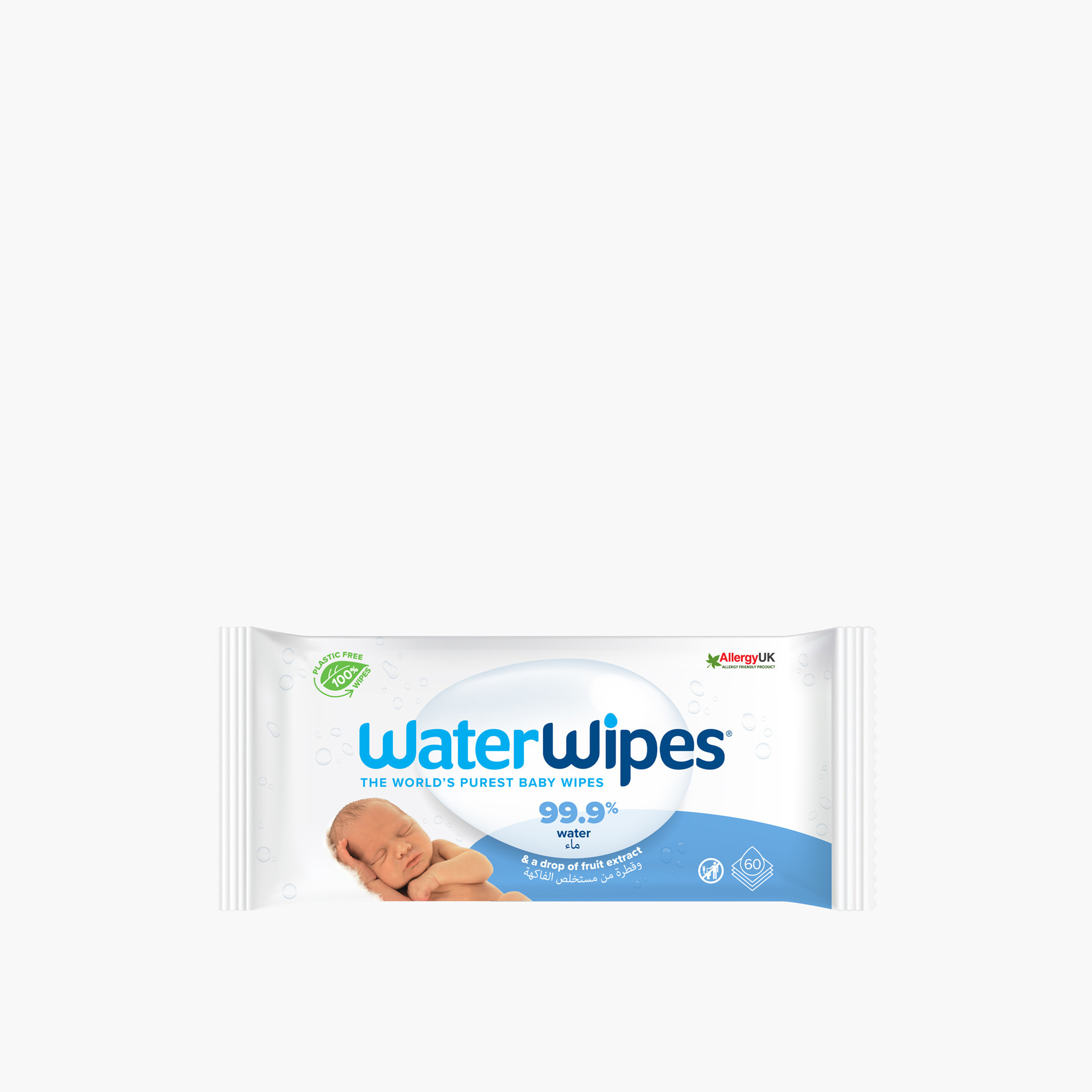 WaterWipes Original Plastic-Free Wipes - 60 Sheets-baby-diapering-babywipes-image-1