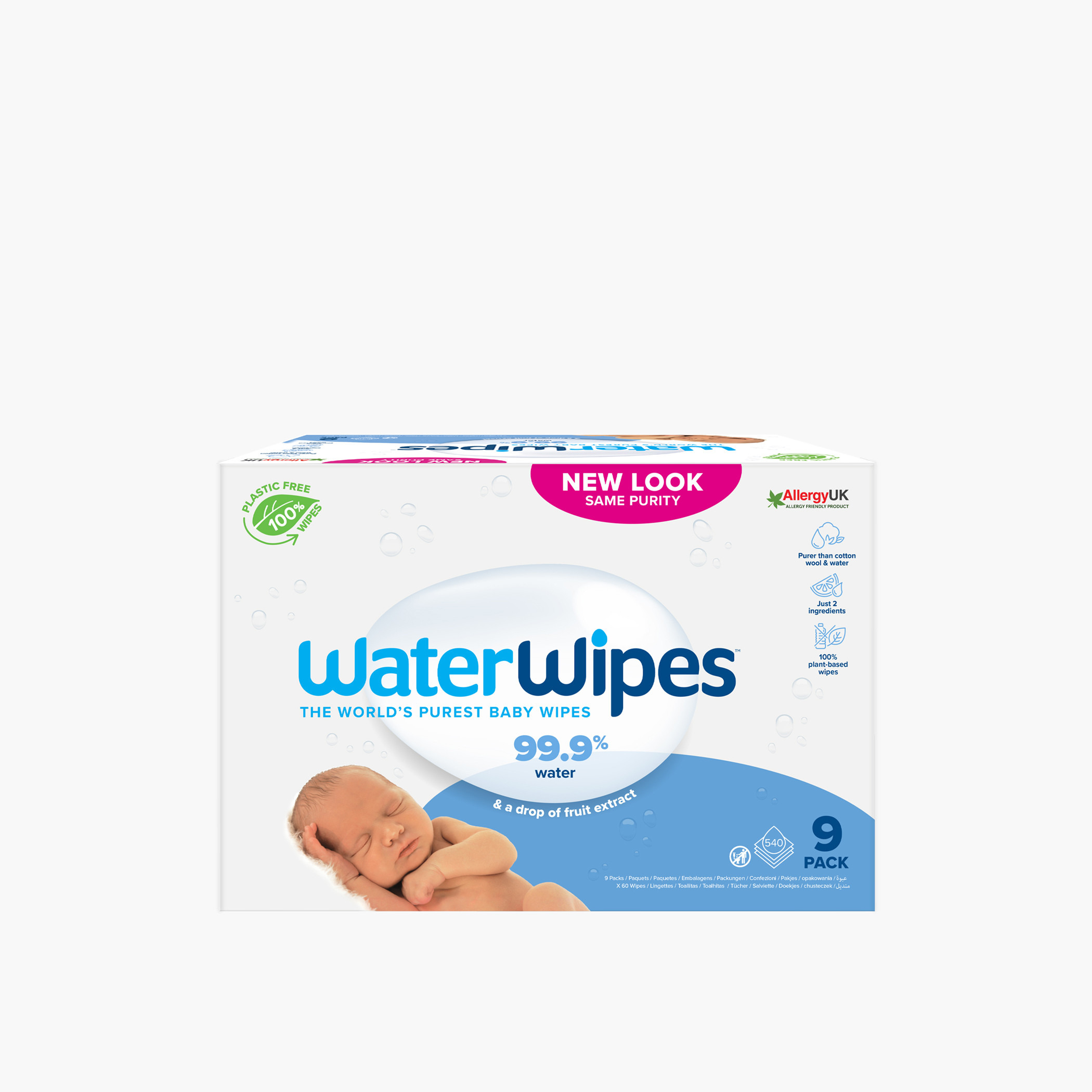 WaterWipes Original Baby Wipes - Pack of 9-baby-bathandcare-wipes-image-1
