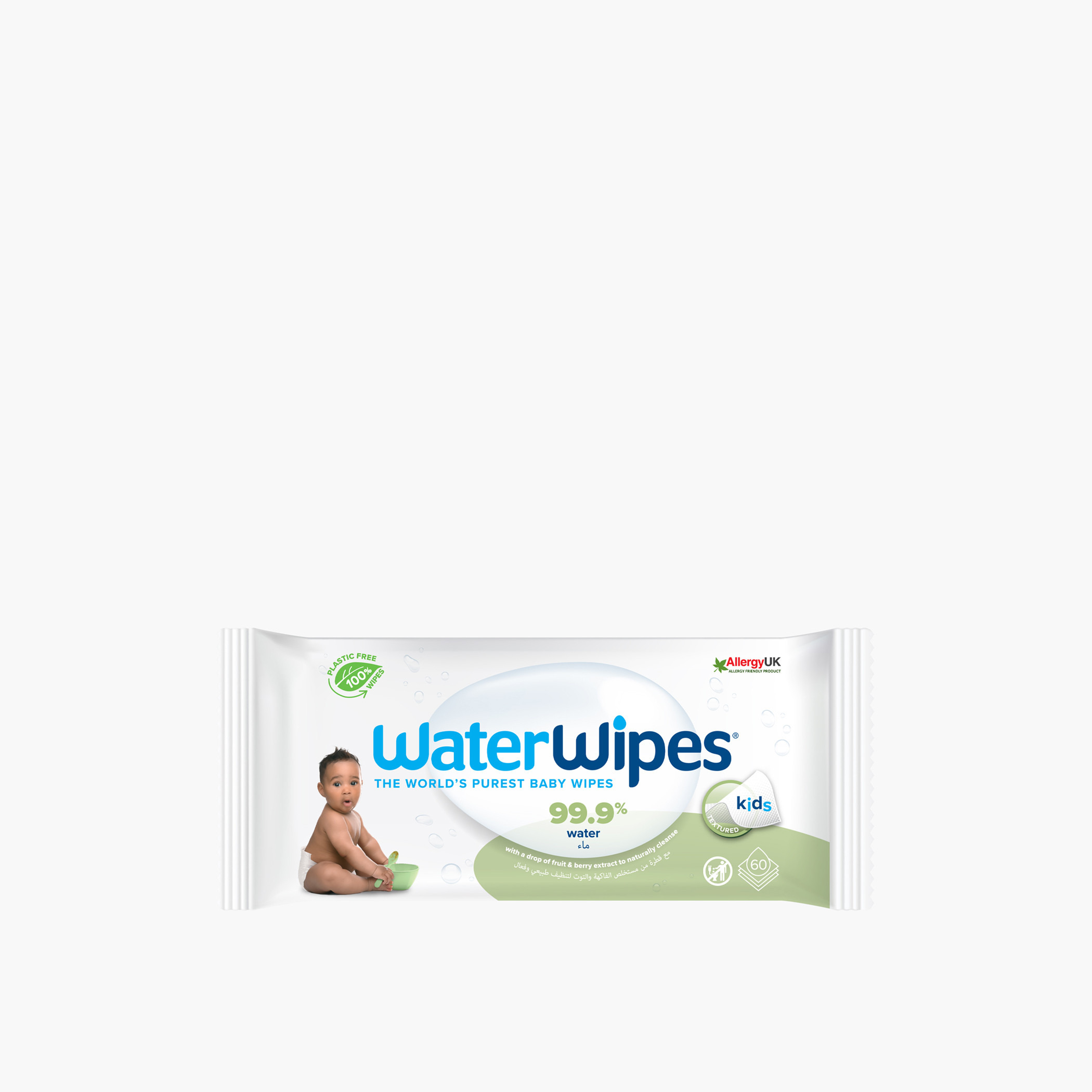 WaterWipes Textured Clean Wet Wipes - 60 Sheets-baby-diapering-babywipes-image-1