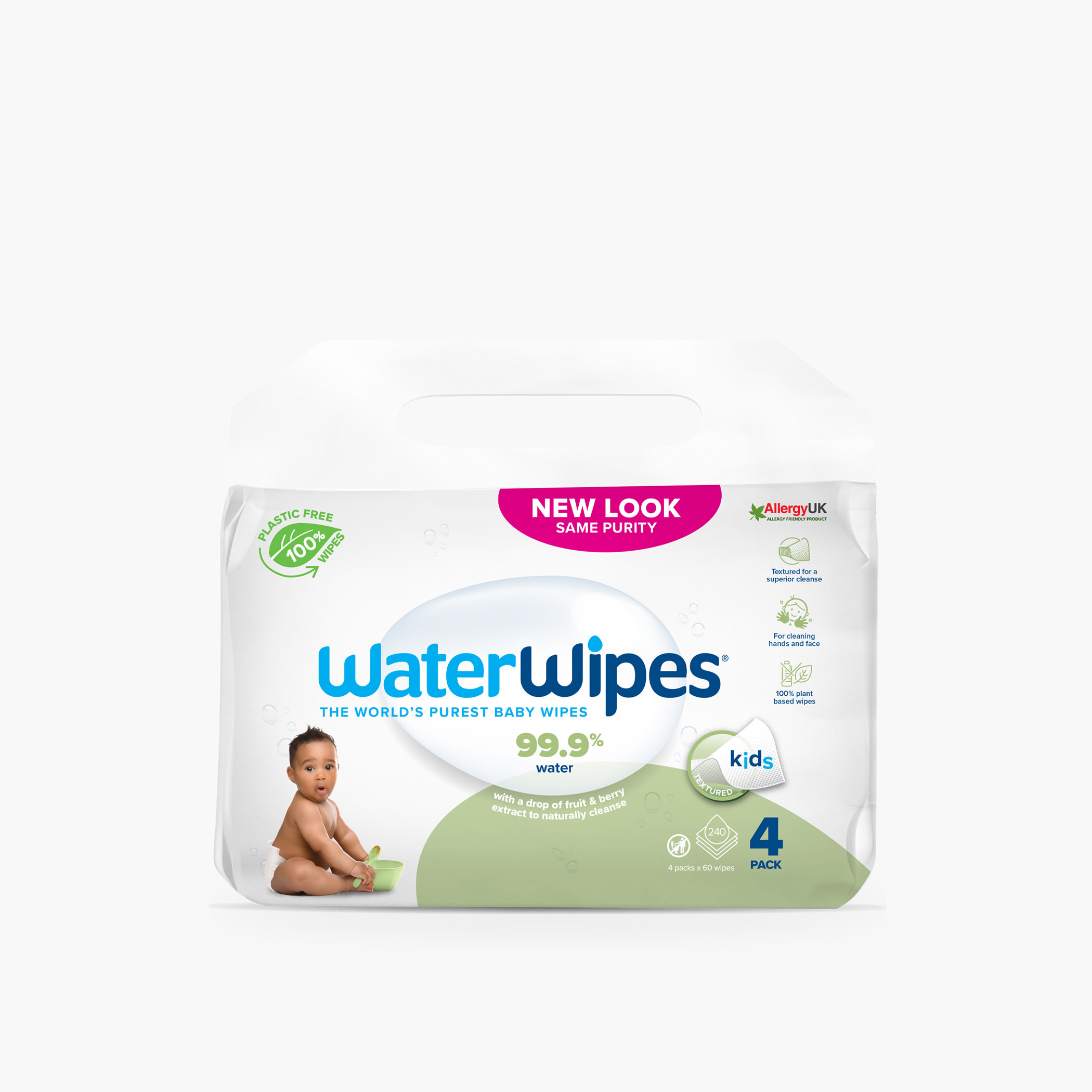 مناديل مبللة للتنظيف من ووتر وايبس - عبوة من 4-baby-diapering-babywipes-image-1