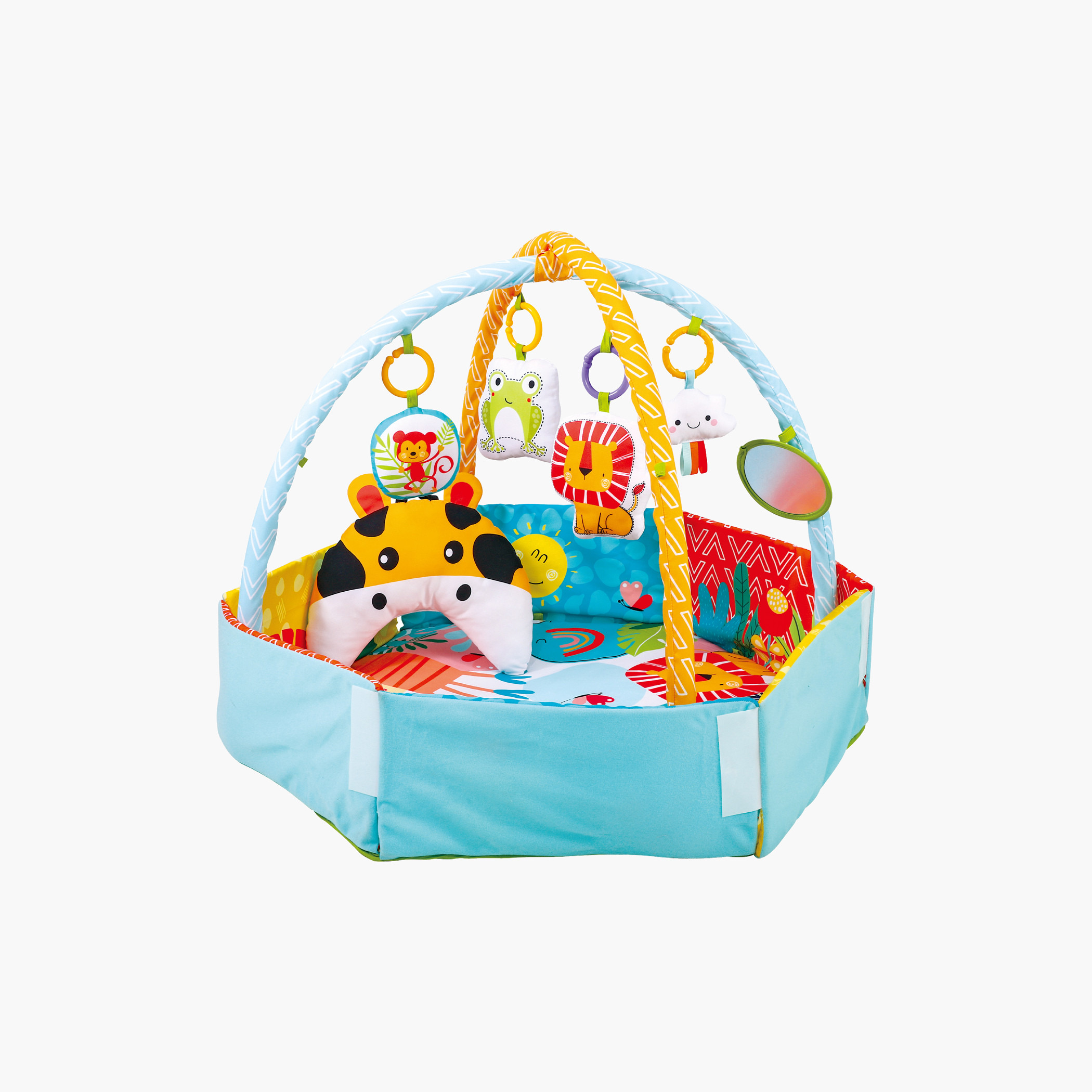 Juniors Graphic Print 2-in-1 Playmat and Activity Gym - 67x67x58 cm-baby-infantactivity-playgyms-image-1