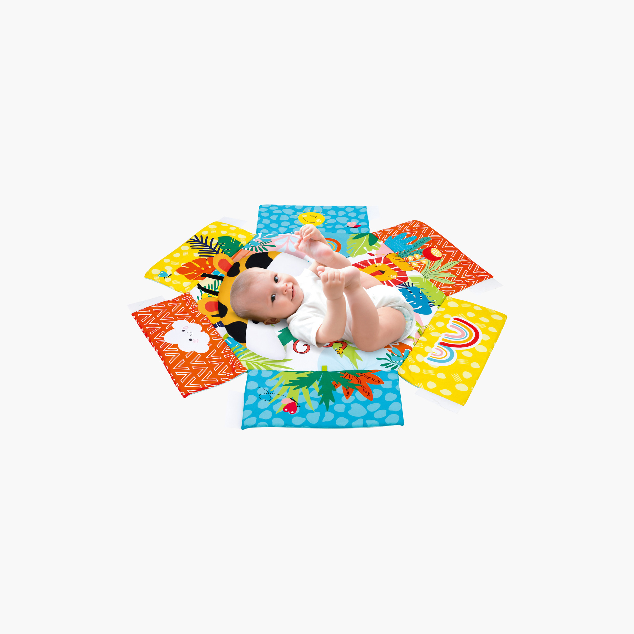Juniors Graphic Print 2-in-1 Playmat and Activity Gym - 67x67x58 cm-baby-infantactivity-playgyms-image-3