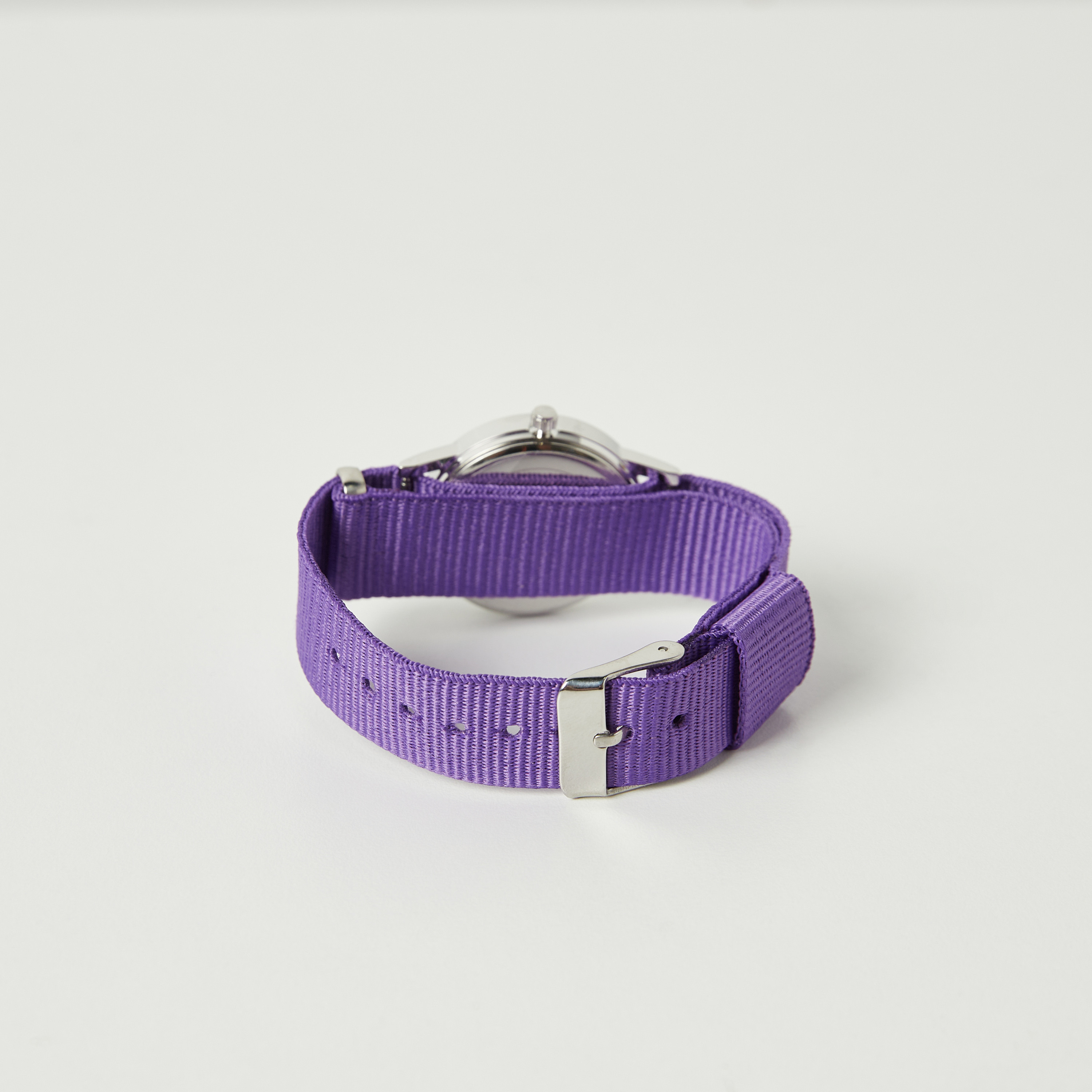 ساعة يد تناظرية بقرص مستدير وحزام بارز الملمس من تشارمز-girls-accessories-watches-image-4
