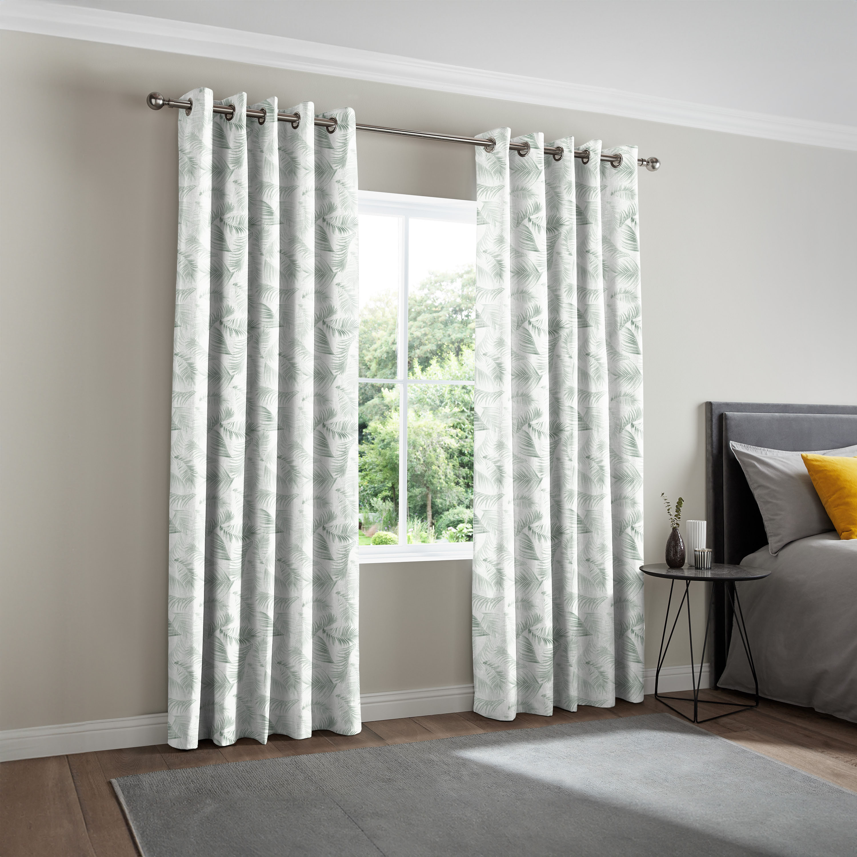 Chesham Grey 1-Piece Light Filtering Eyelet Curtain-135x240CM-household-windows-curtains-image-2