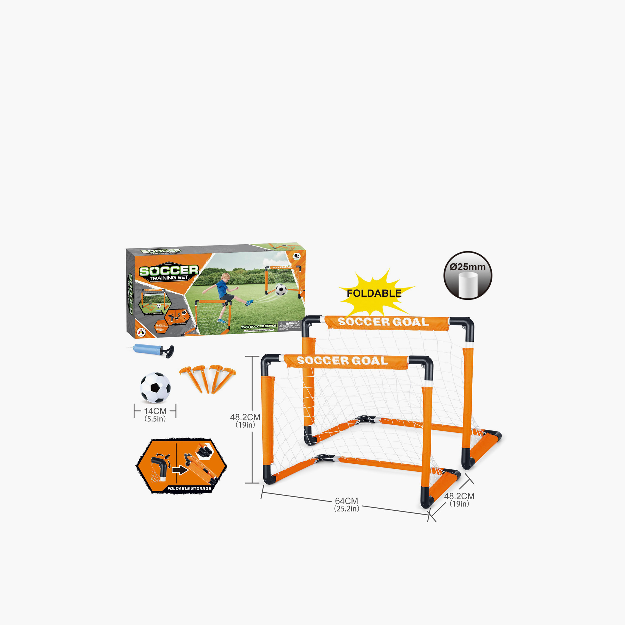 Juniors Foldable Soccer Goal Set-toys-outdoor-sports-image-1