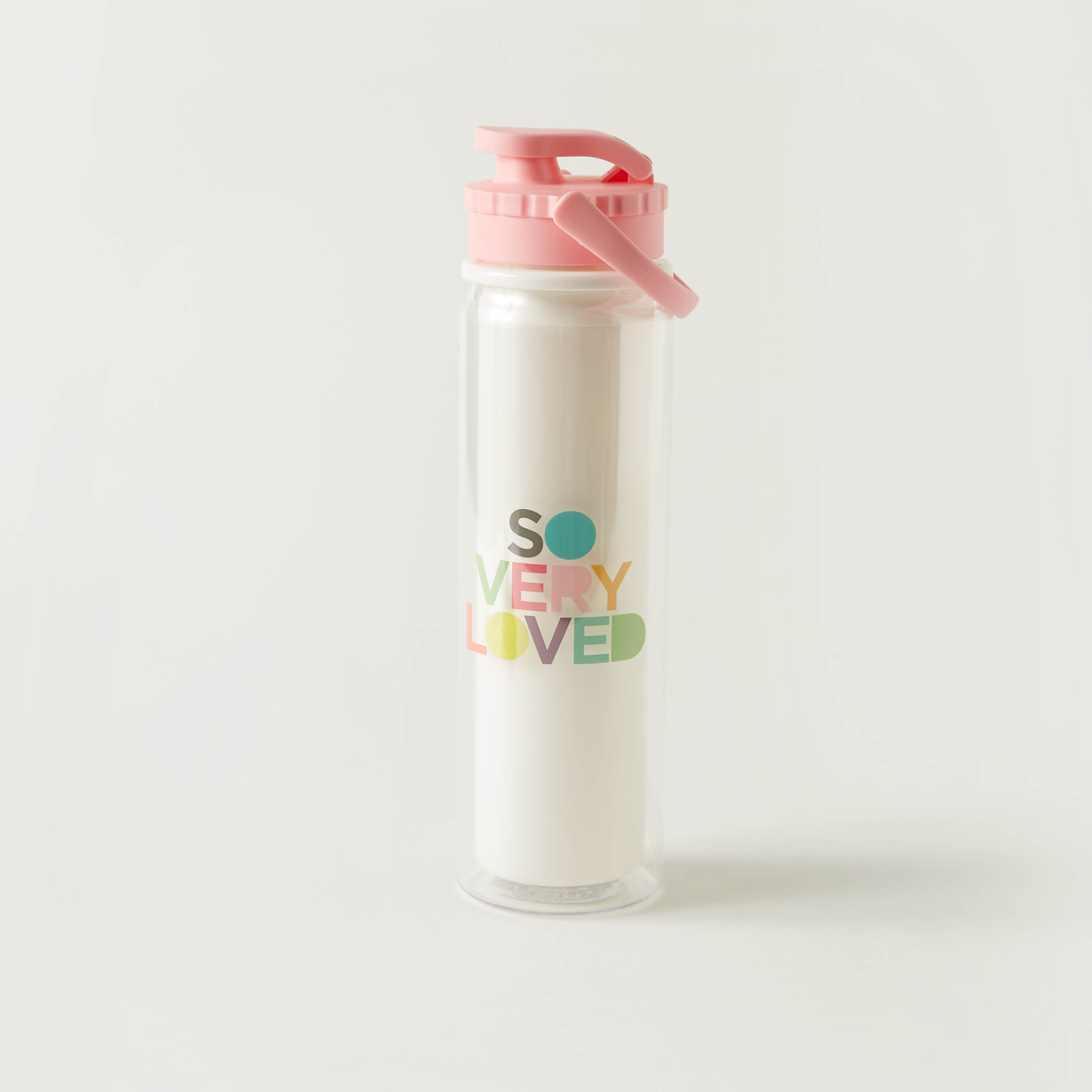 Slogan Print Double-Walled Water Bottle - 550 ml-school-waterbottles-image-1