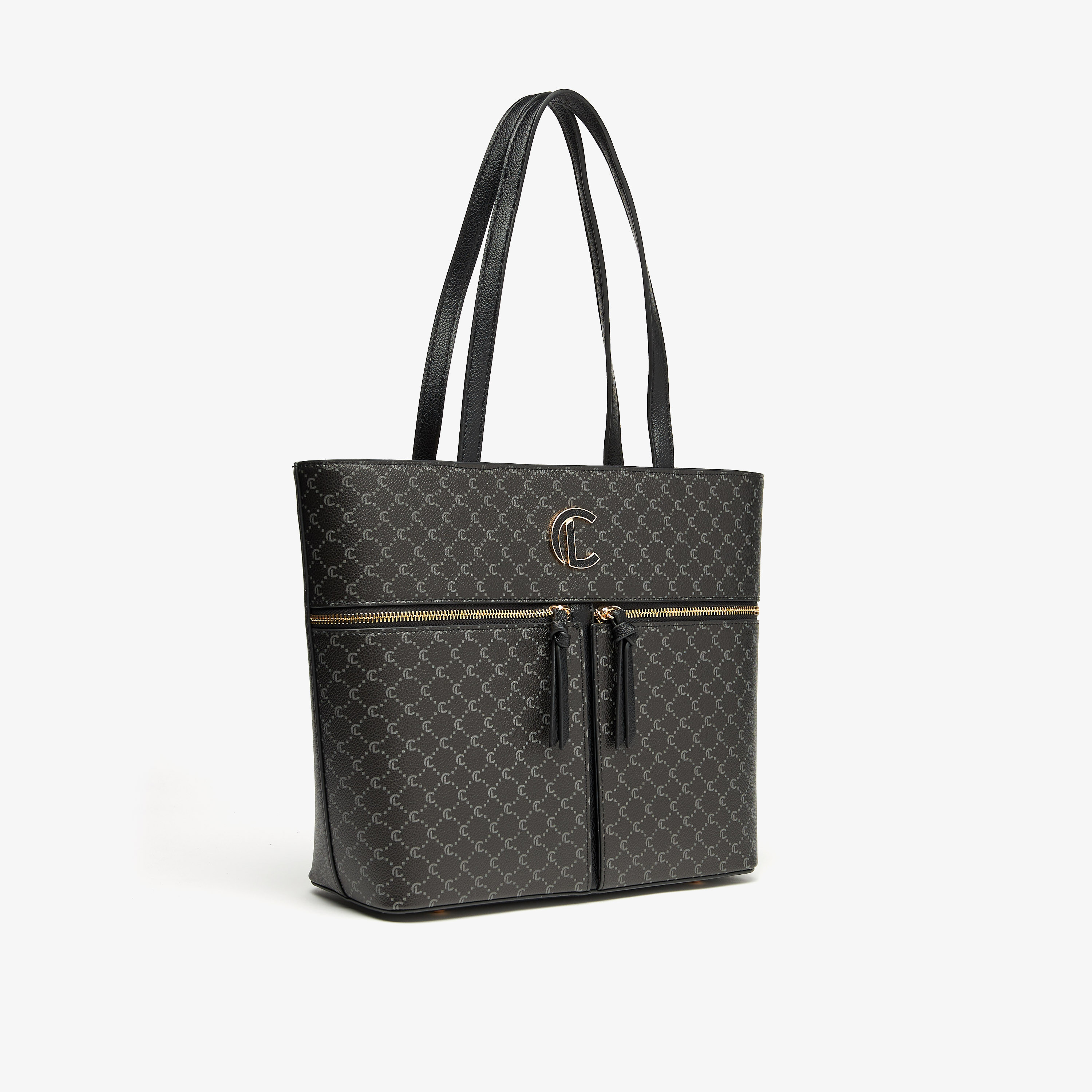 Le Confort Monogram Print Tote Bag with Zip Closure and Double Handle-women-bagsandwallets-handbags-image-2