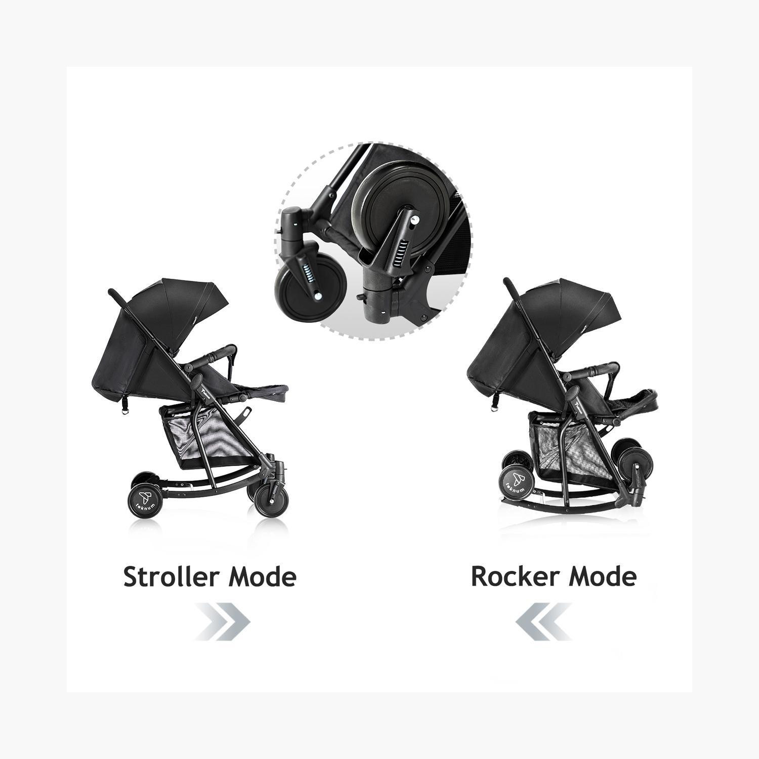 Teknum 2-In-1 Glide Comfort Stroller with Adjustable Canopy - Black-baby-gear-strollersandprams-strollers-image-11