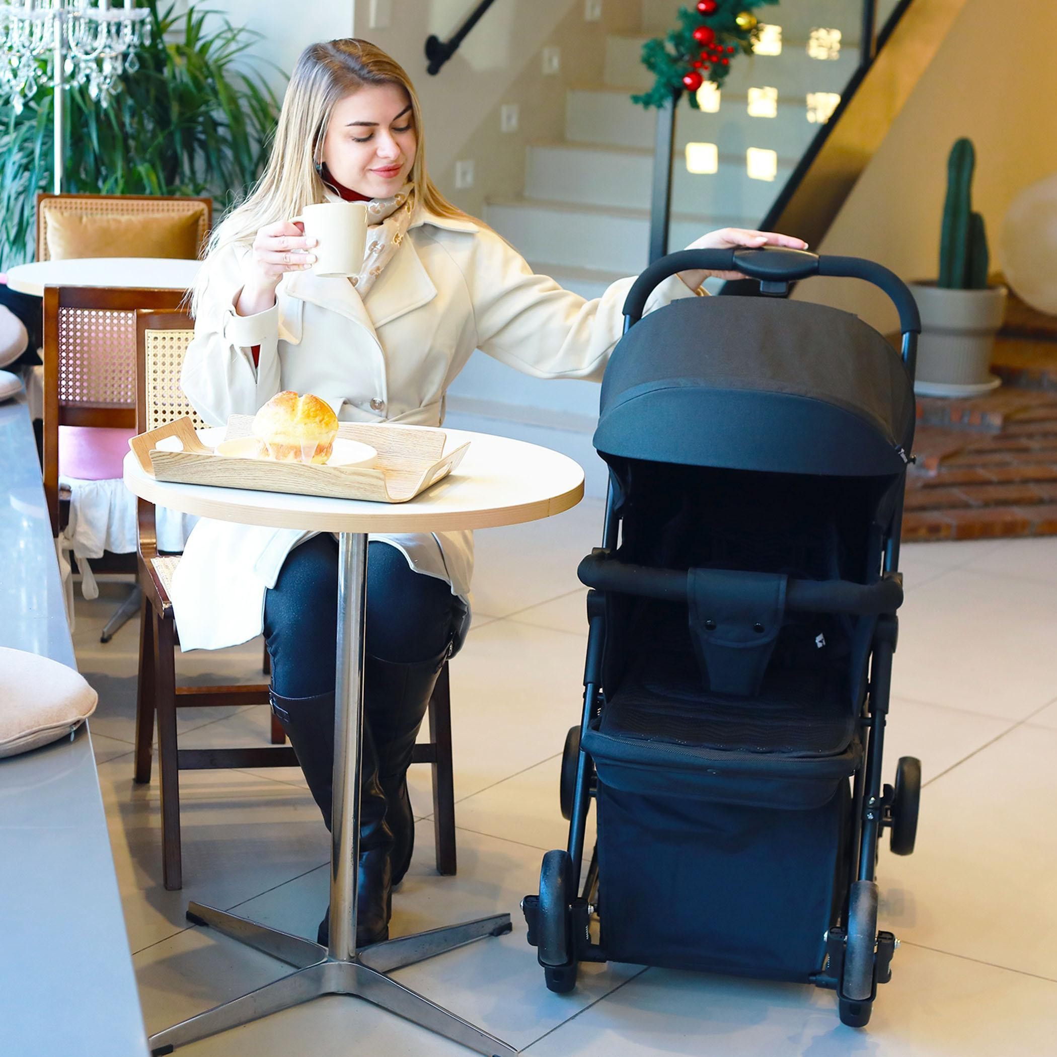 Teknum 2-In-1 Glide Comfort Stroller with Adjustable Canopy - Black-baby-gear-strollersandprams-strollers-image-20